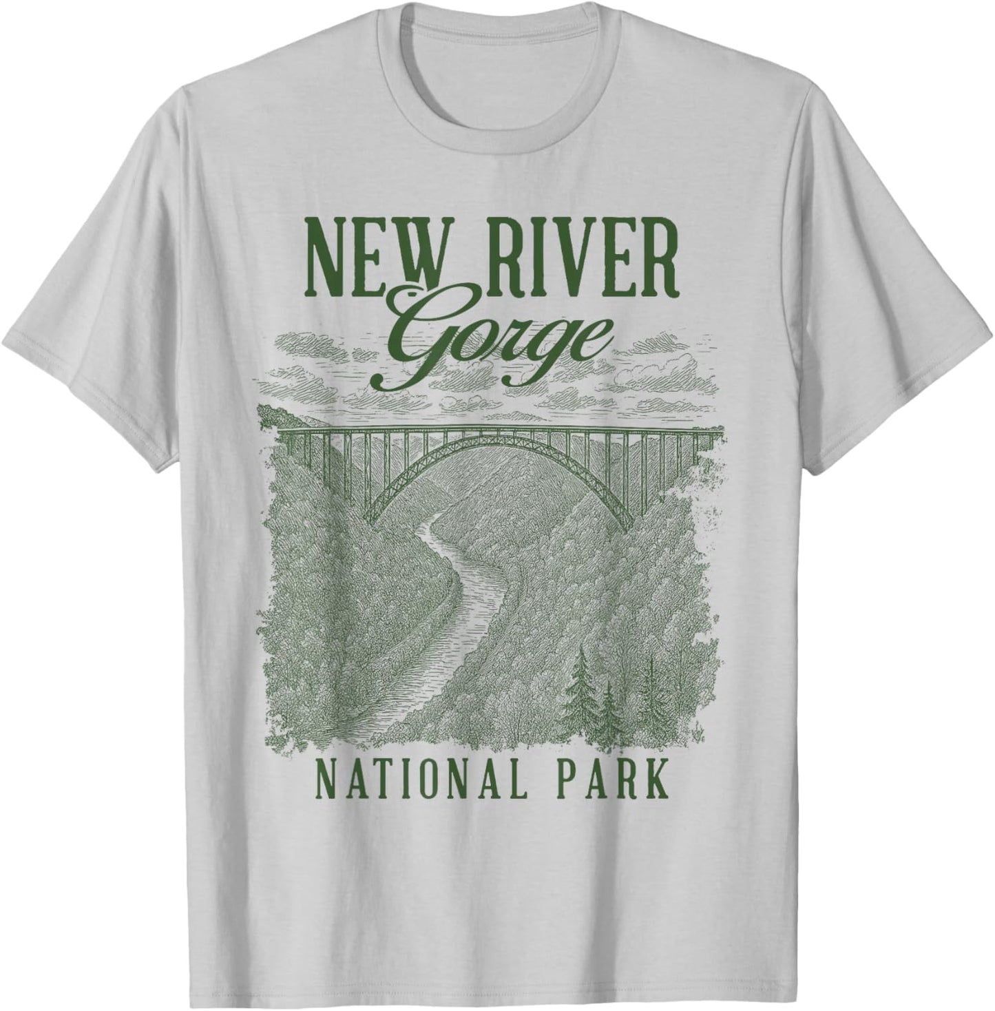 New River Gorge National Park Traveling Nature Exploring T-Shirt - T-Shirt | Ash