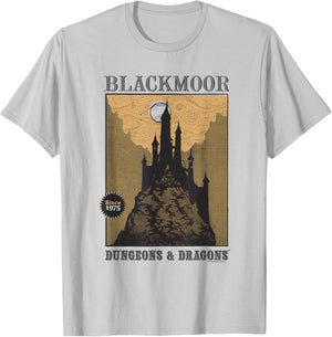 Dungeons & Dragons 50th Anniversary Blackmoor Castle Card T-Shirt - T-Shirt | Ash