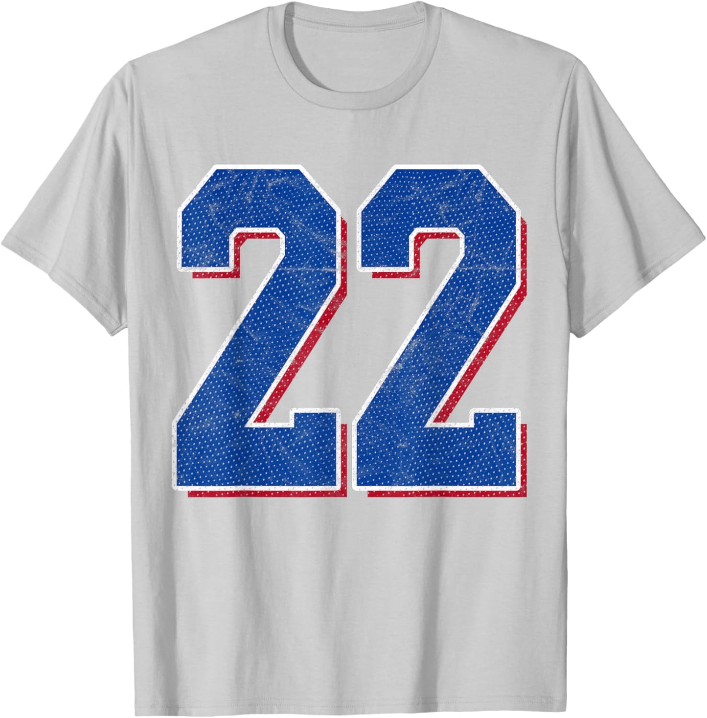 Number 22 Numbered Uniform Sports Team Jersey 22nd Birthday T-Shirt - T-Shirt | Ash
