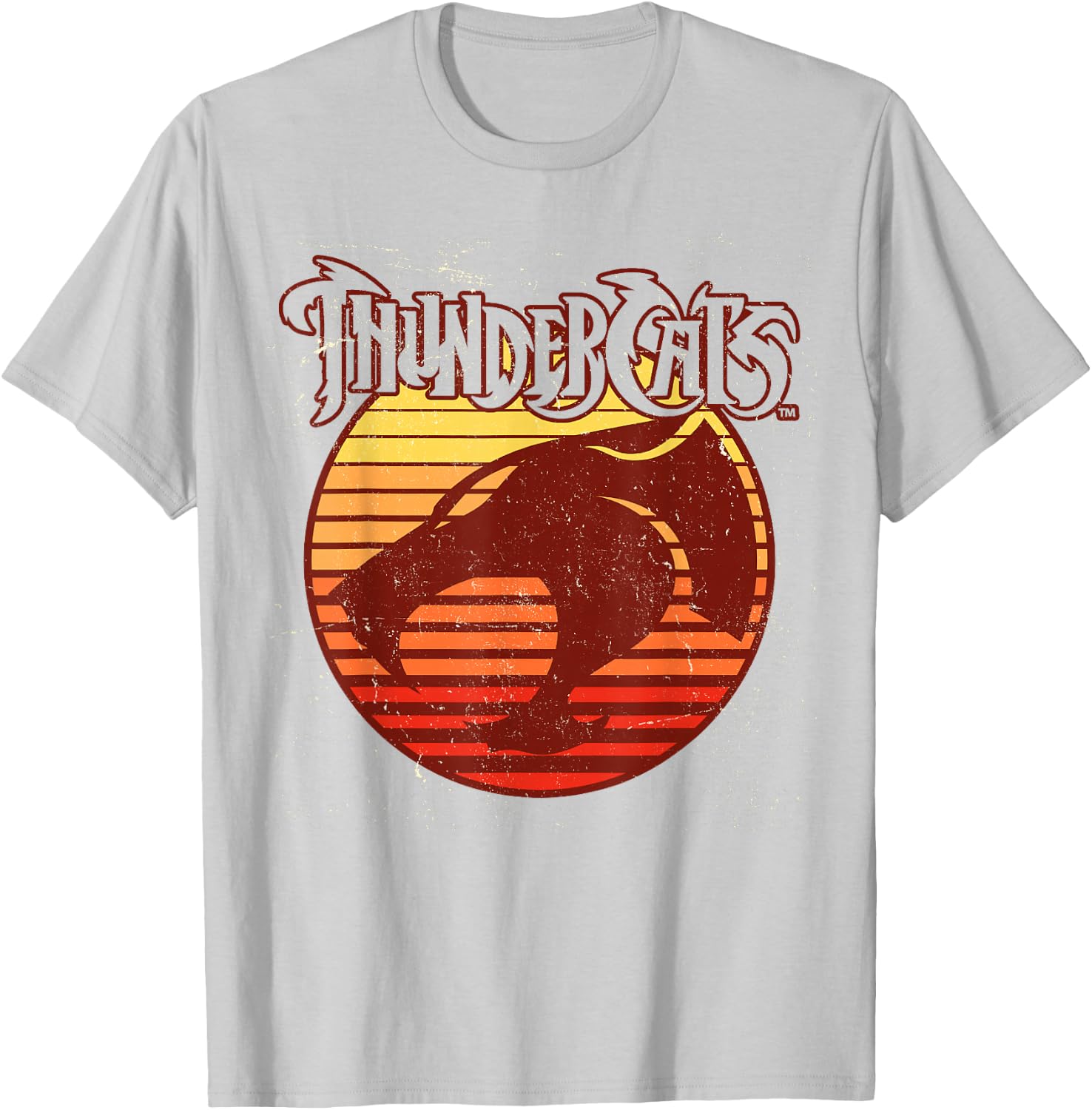 Thundercats Retro Logo Outline T-Shirt - T-Shirt | Ash