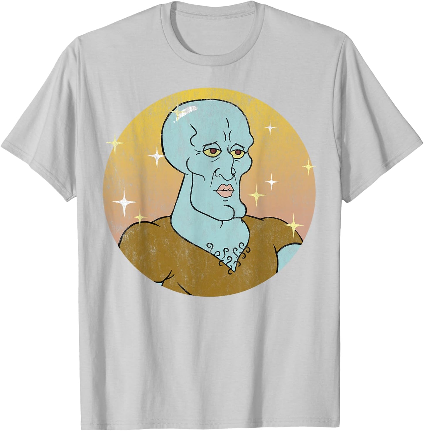 Spongebob Squarepants Handsome Squidward Portrait Small T-Shirt - T-Shirt | Ash