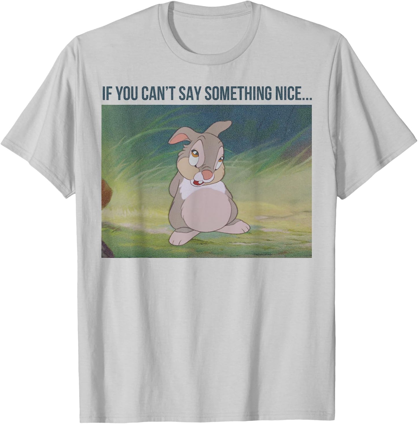 Disney Bambi Thumper If You Can't Say Something Nice T-Shirt - T-Shirt | Ash
