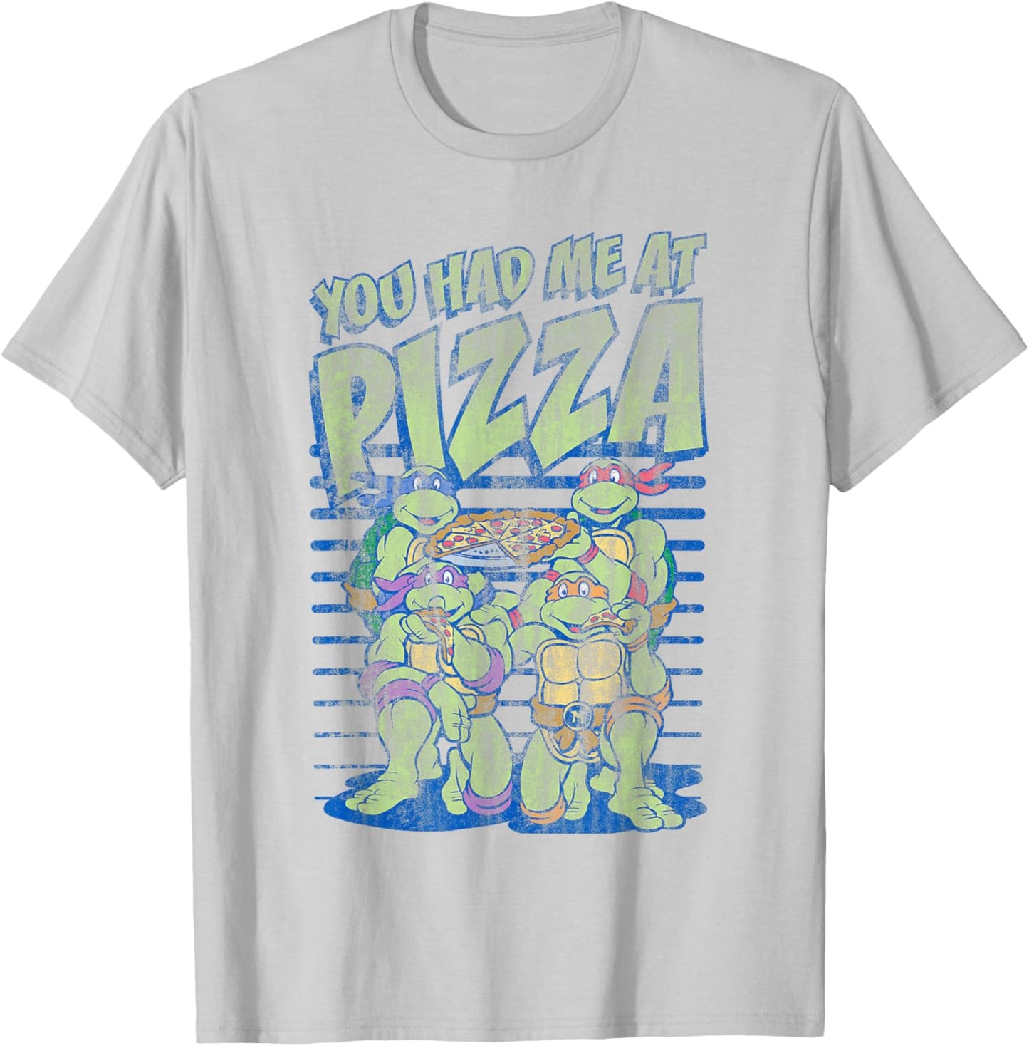 Teenage Mutant Ninja Turtles You Had Me At Pizza Distressed T-Shirt - T-Shirt | Ash