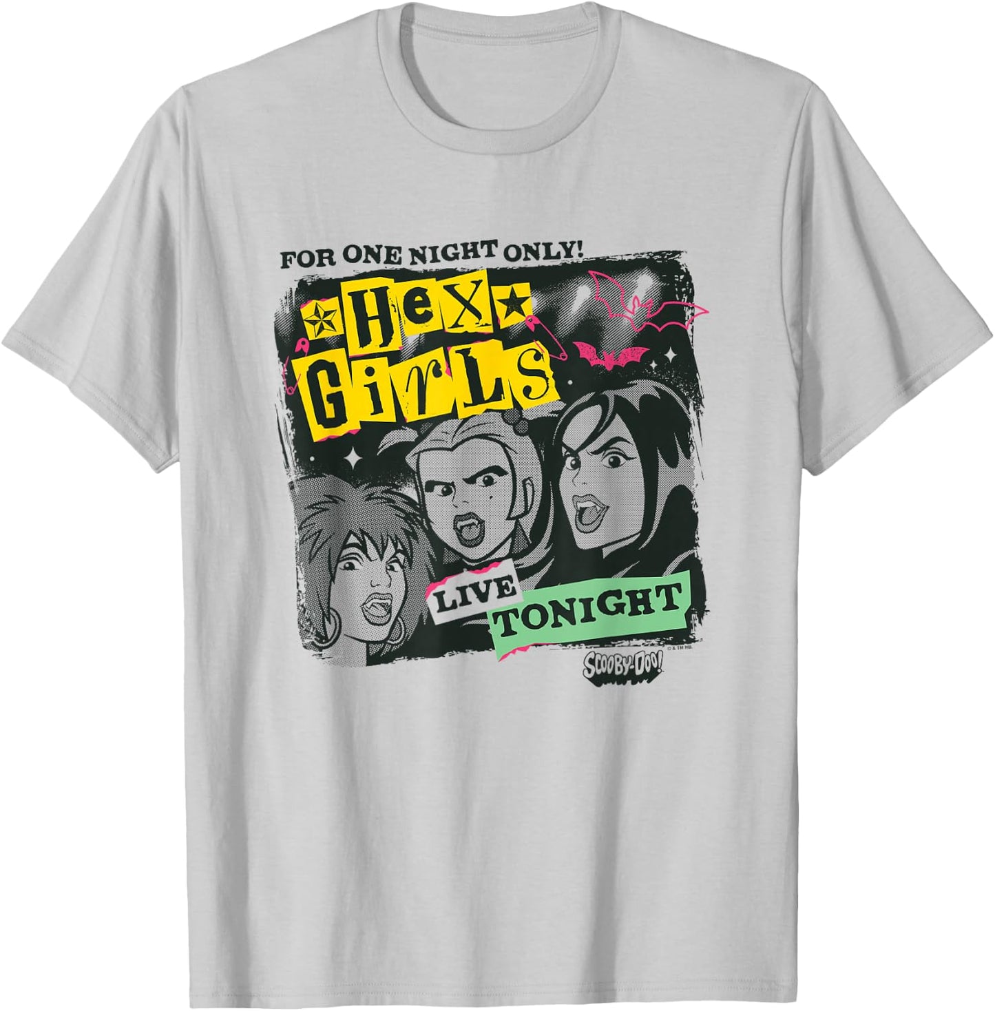 Scooby-Doo Hex Girls For One Night Only! Live Tonight Logo T-Shirt - T-Shirt | Ash