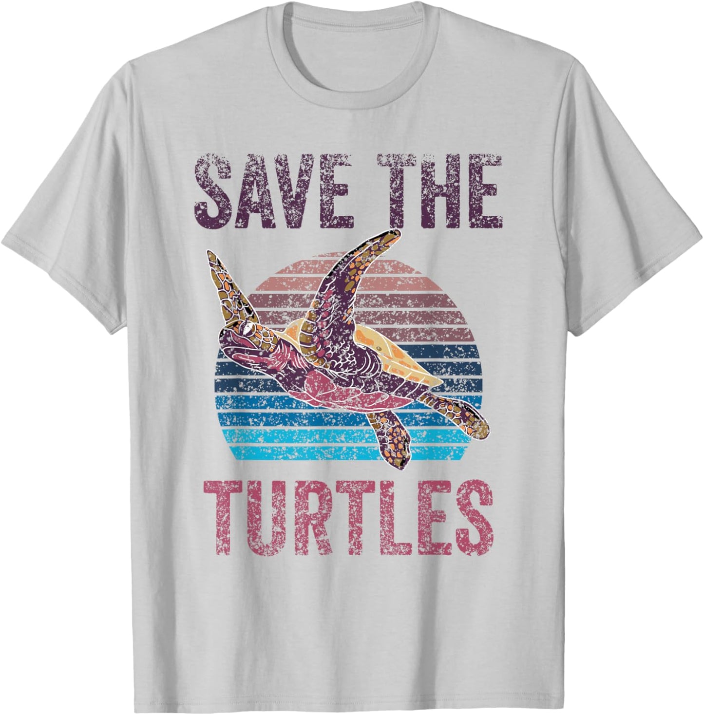 Save The Turtles Animal Turtle Pet Lover T-Shirt - T-Shirt | Ash