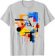 Art Colorful Abstract Geometric Painting Graphic Art T-Shirt - T-Shirt | Ash