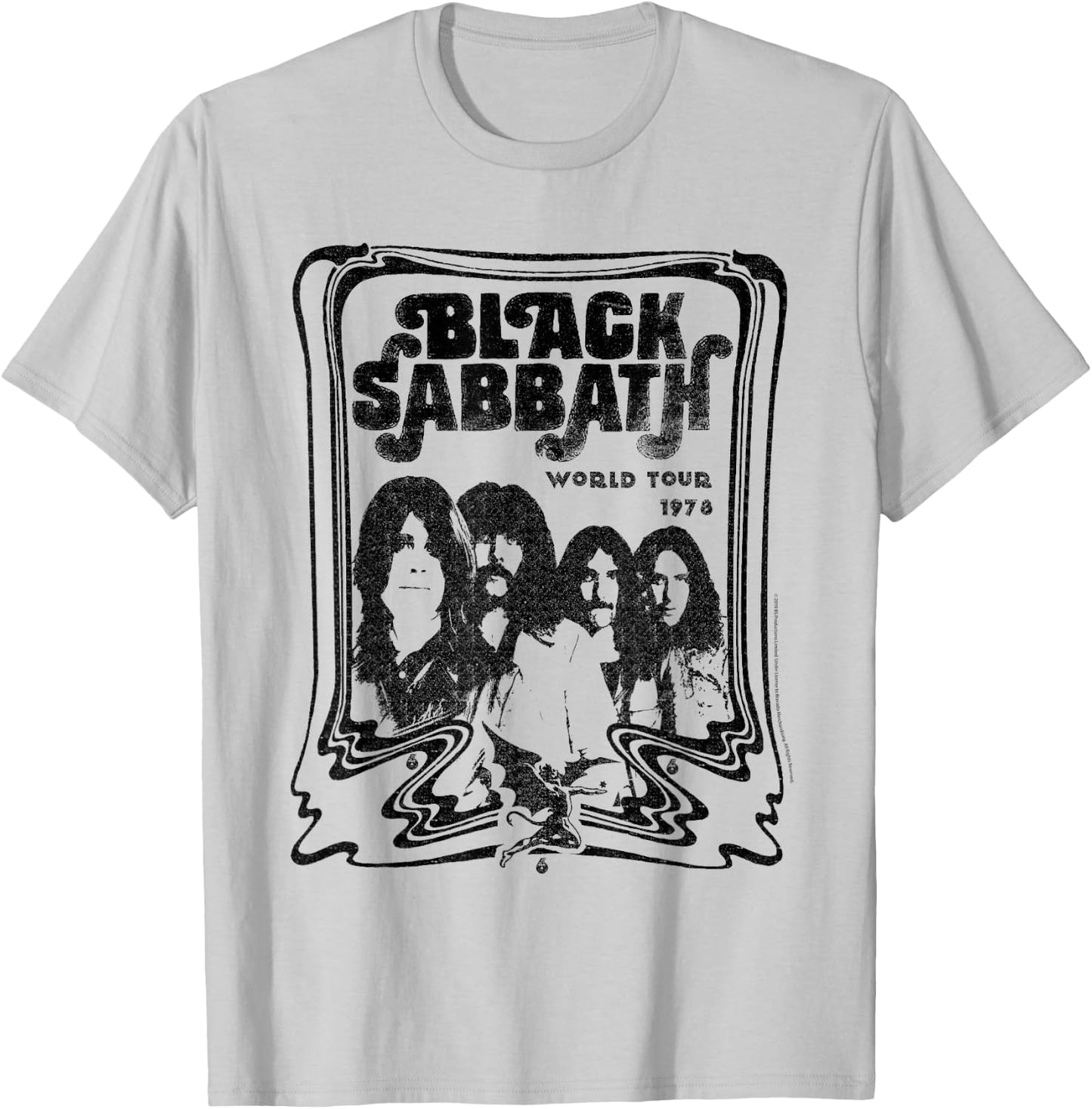 Black Sabbath Official World Tour 78 B&W T-Shirt - T-Shirt | Ash