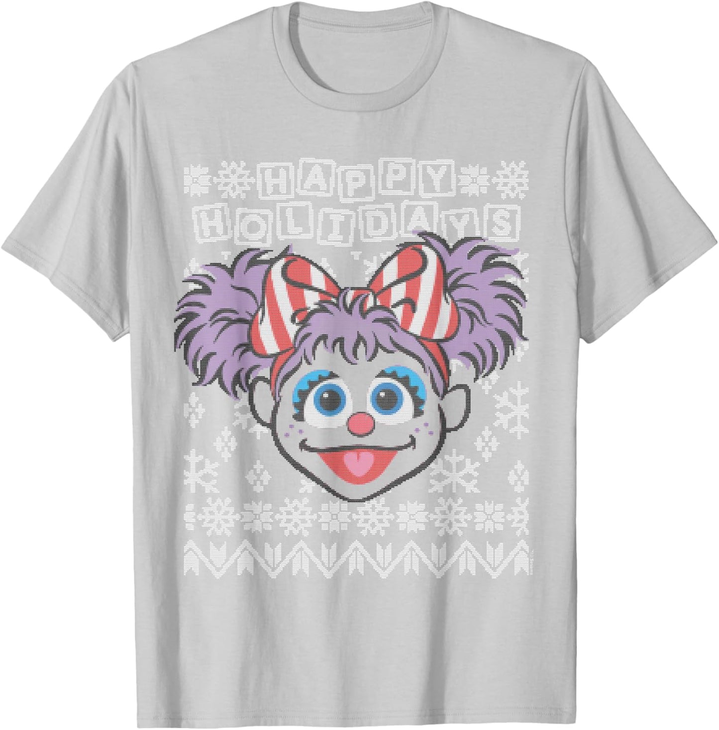 Sesame Street Abby Cadabby Ugly Christmas T-Shirt - T-Shirt | Ash