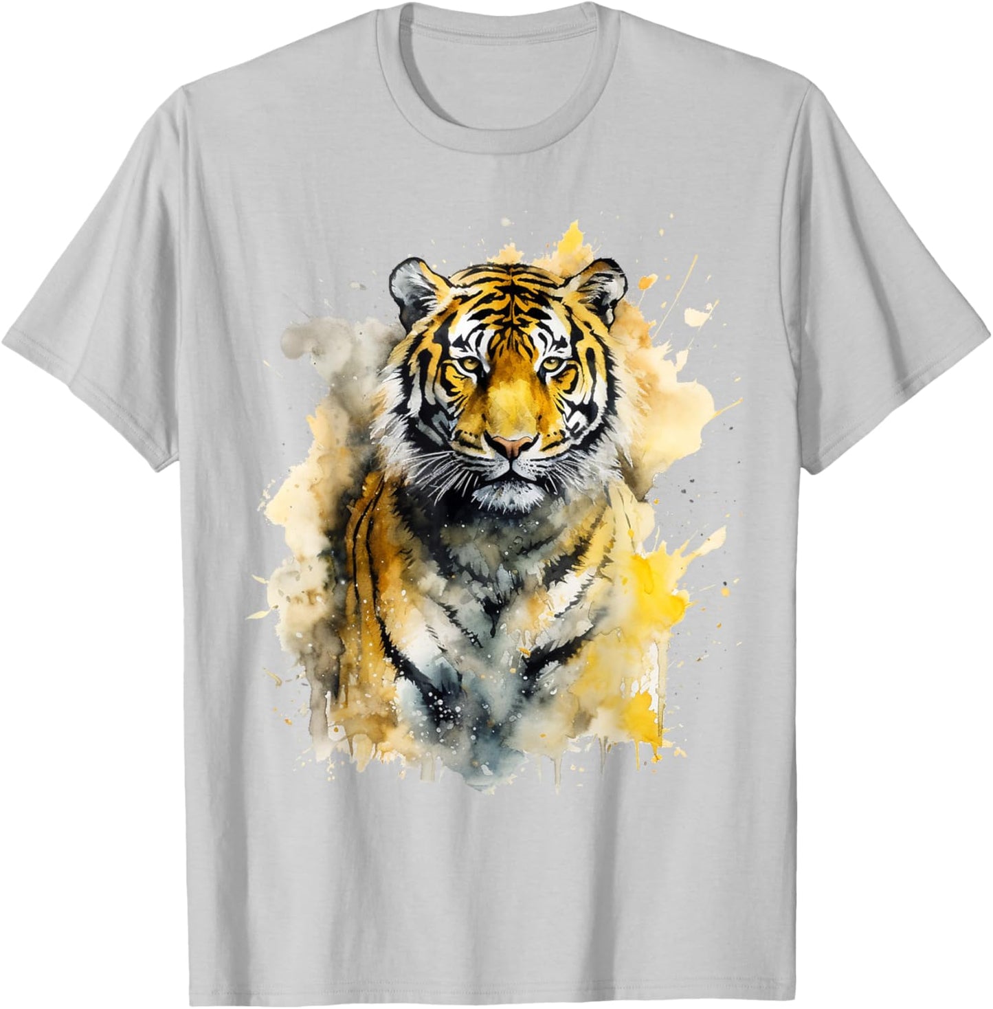 Tiger Artwork - Zoo Animal Tiger T-Shirt - T-Shirt | Ash