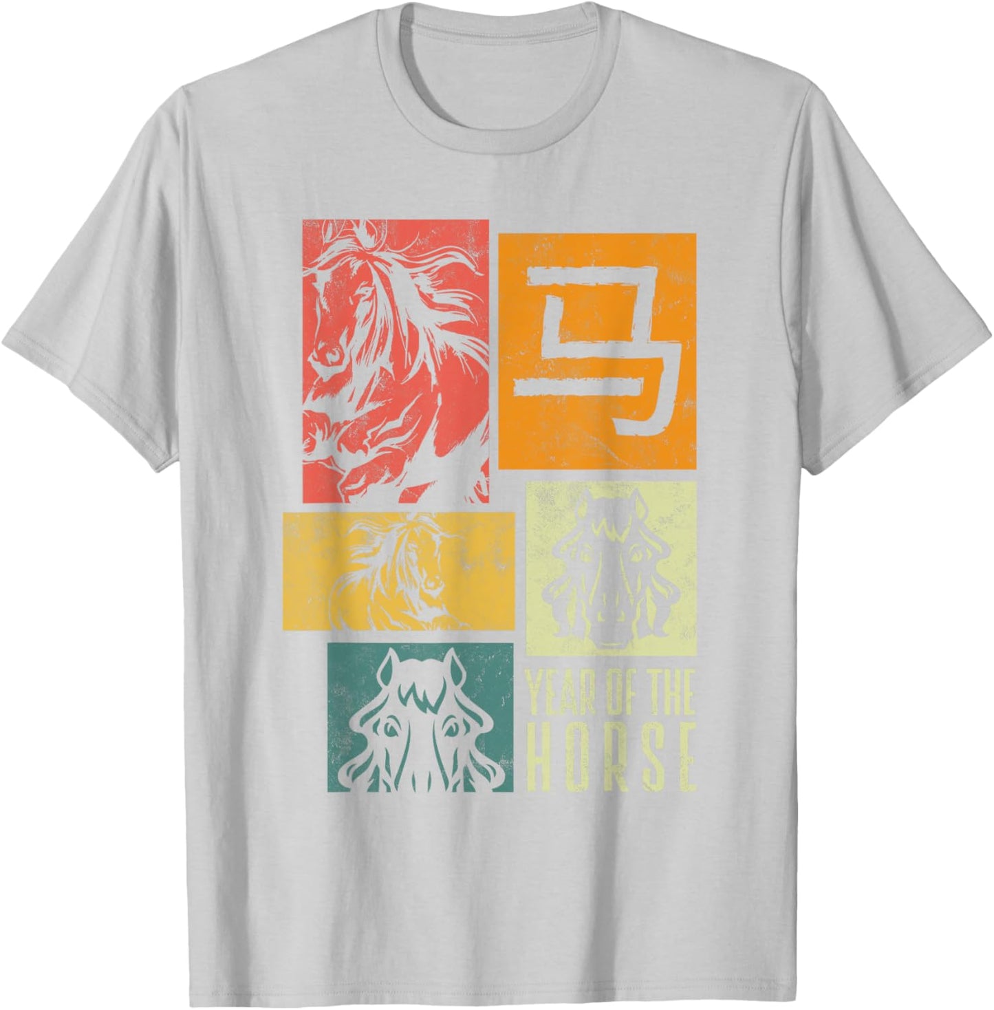 Chinese New Year Horse Chinese Zodiac Year of The Horse T-Shirt - T-Shirt | Ash