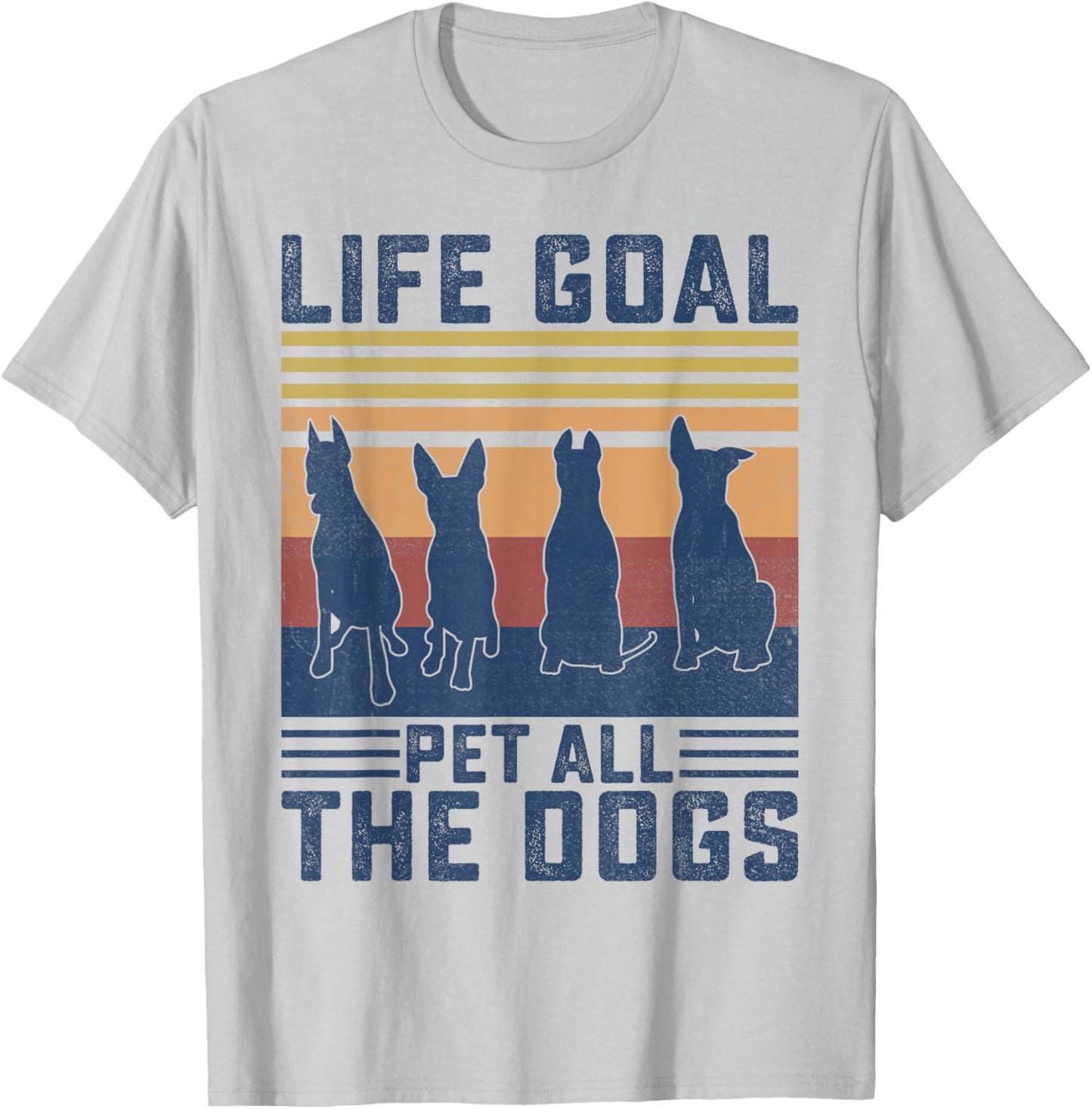 Life Goal Pet All The Dogs Kids Funny Dog T-Shirt - T-Shirt | Ash