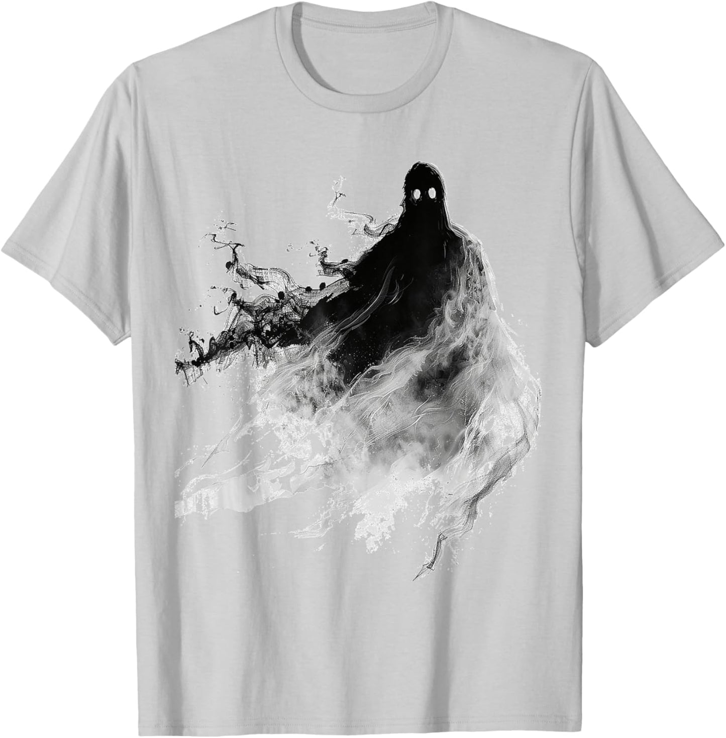 Ghost Spirit Halloween Spooky Art Ghost T-Shirt - T-Shirt | Ash