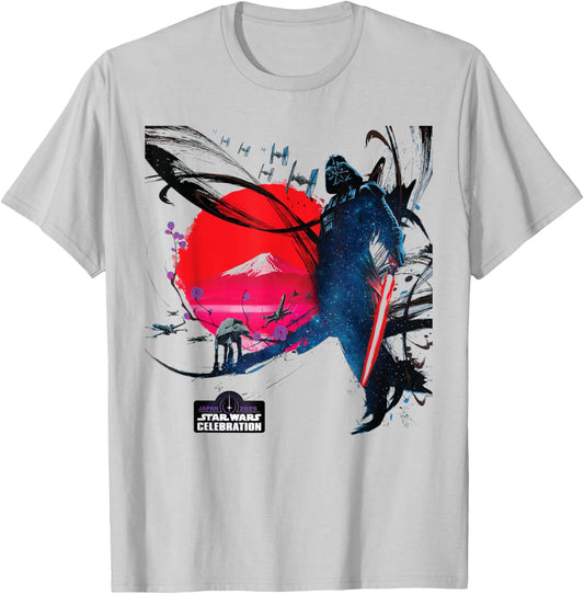 Star Wars Celebration Japan 2025 Key Art Darth Vader & Logo T-Shirt - T-Shirt | Ash