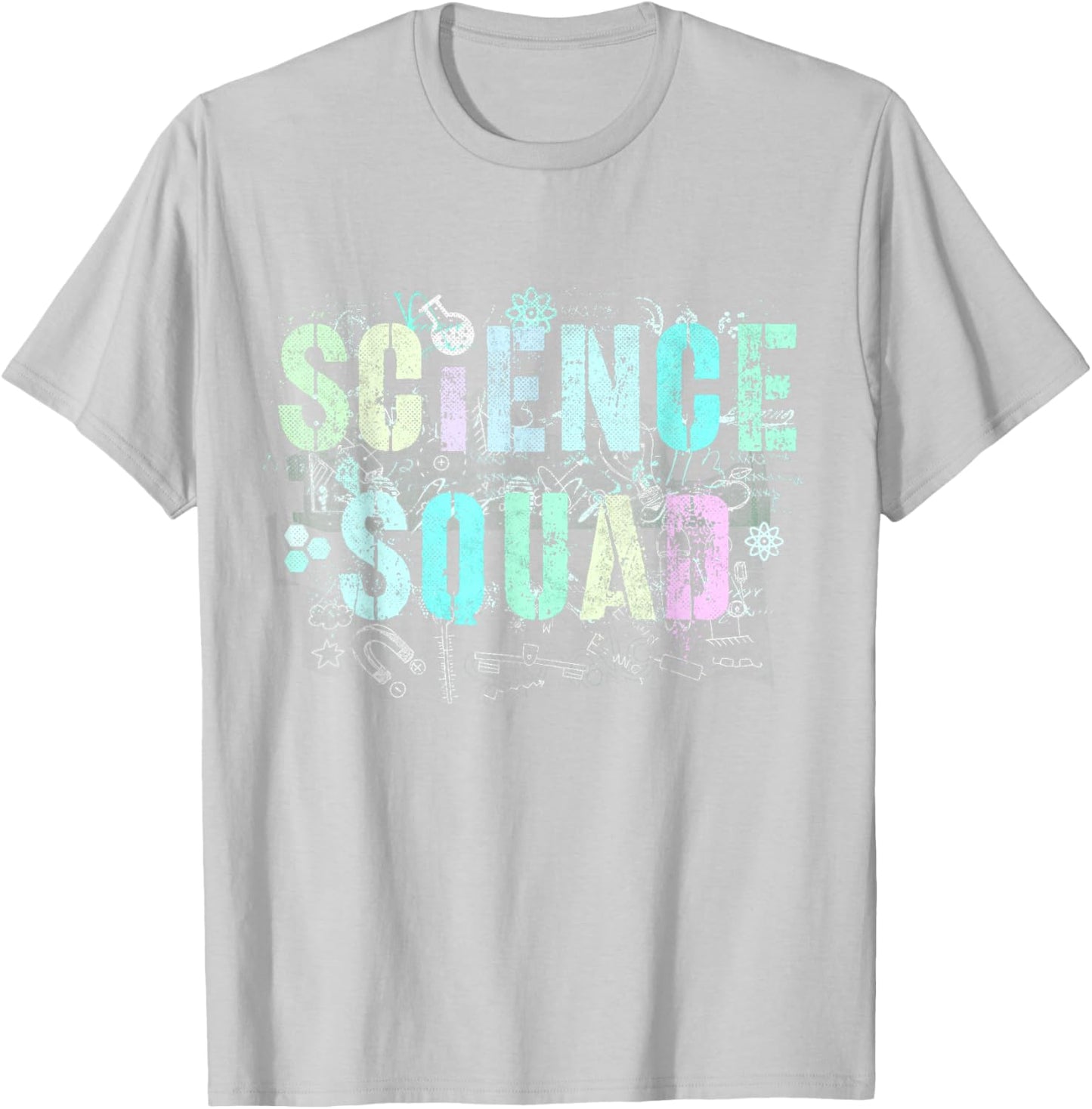 Vintage SCIENCE SQUAD Technology Teacher Team STEM Chemistry T-Shirt - T-Shirt | Ash