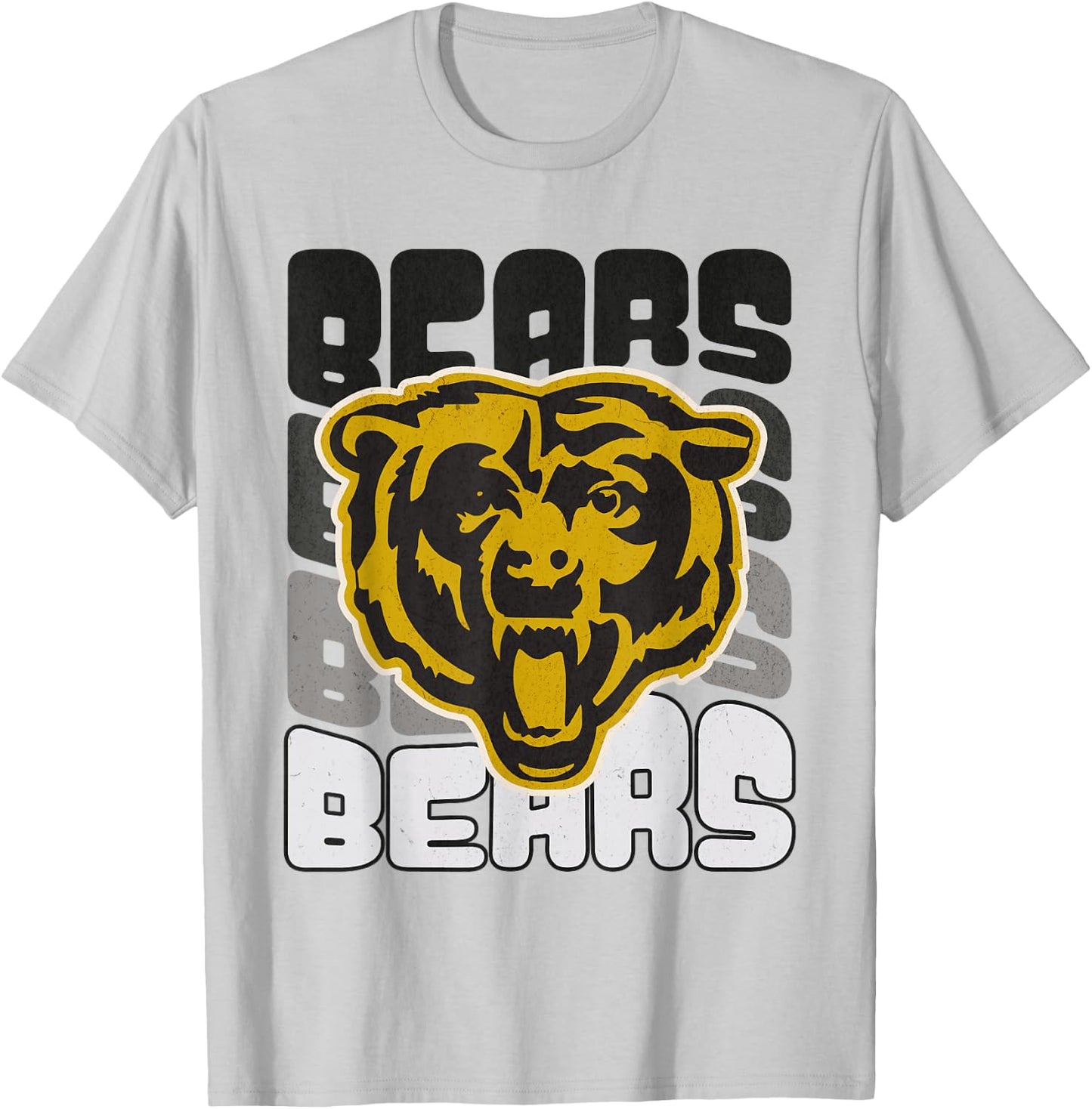 Bear Mascot School Spirit Sports Team Logo Mom Football Game T-Shirt - T-Shirt | Ash