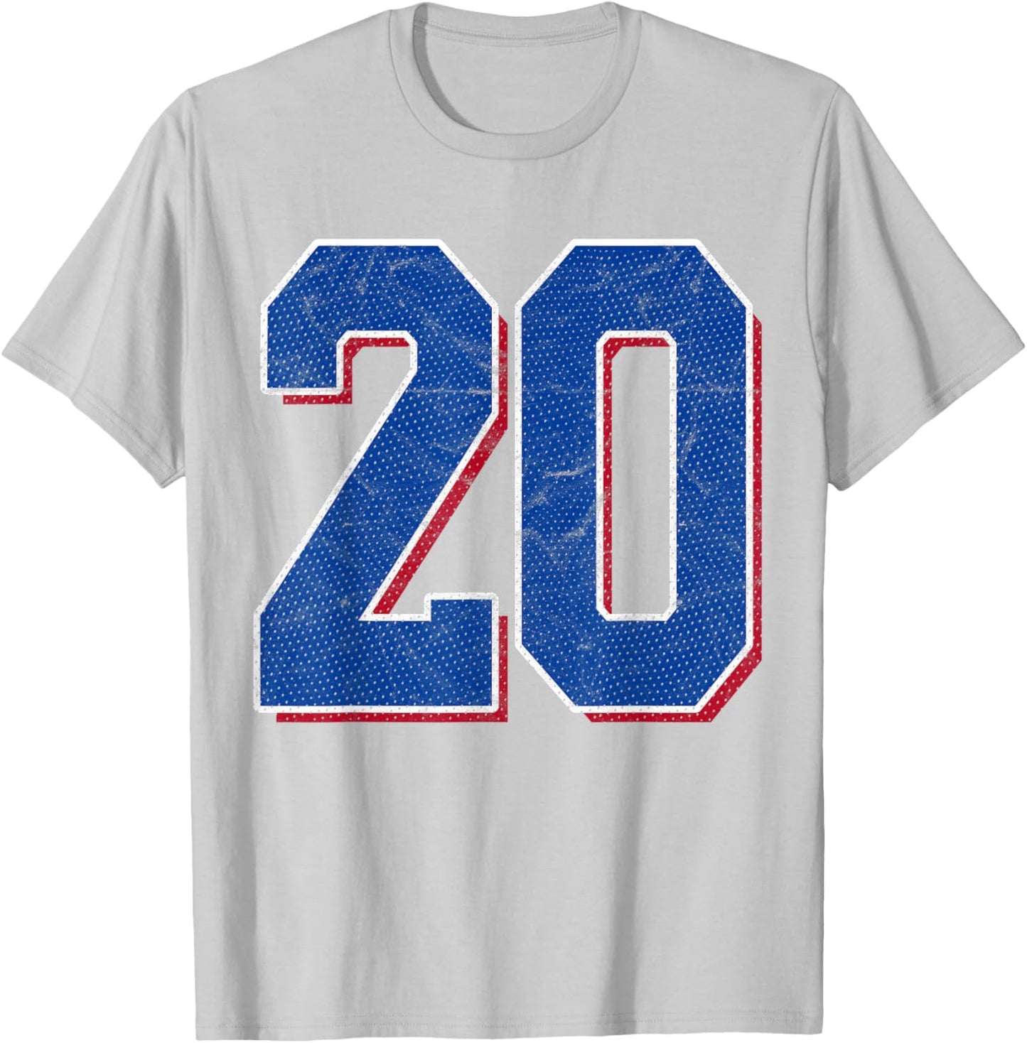 Number 20 Numbered Uniform Sports Team Jersey 20th Birthday T-Shirt - T-Shirt | Ash