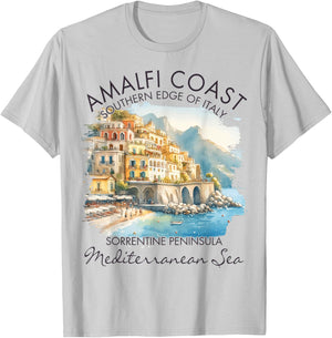 Amalfi Coast Italy Travel Vacation Southern Edge of Italy T-Shirt - T-Shirt | Ash