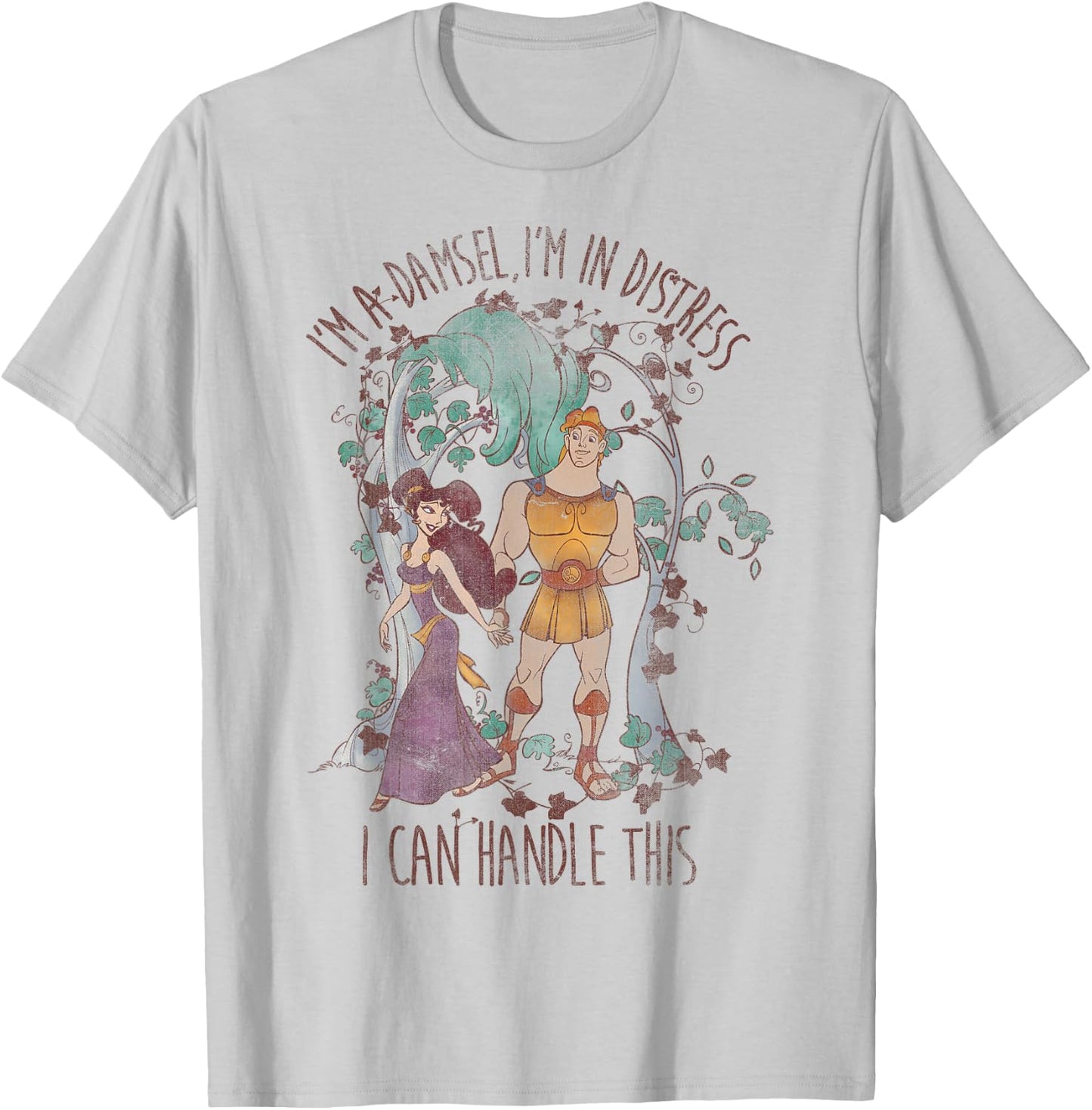 Disney Hercules Meg I'm in Distress I Can Handle This T-Shirt - T-Shirt | Ash