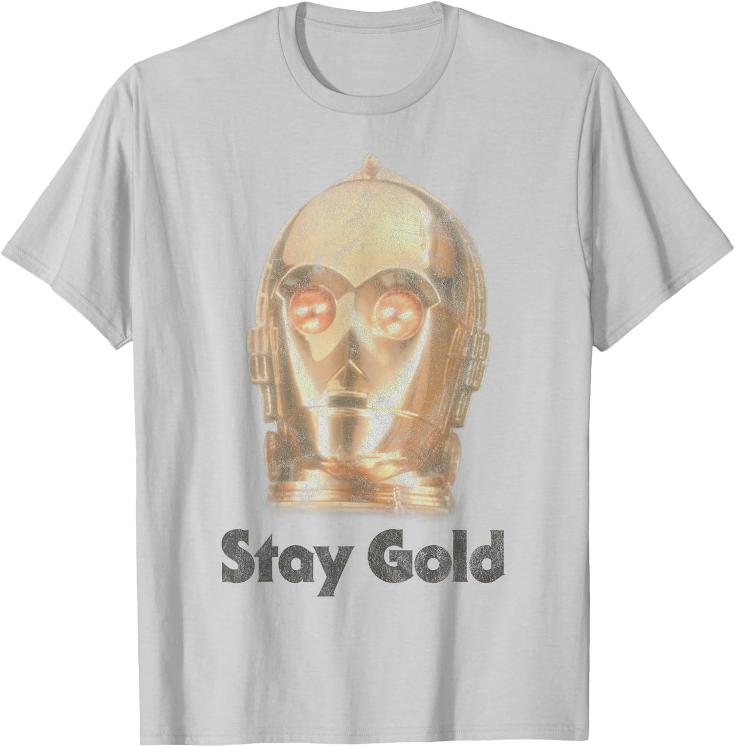 Star Wars The Rise of Skywalker C-3PO Stay Gold T-Shirt - T-Shirt | Ash