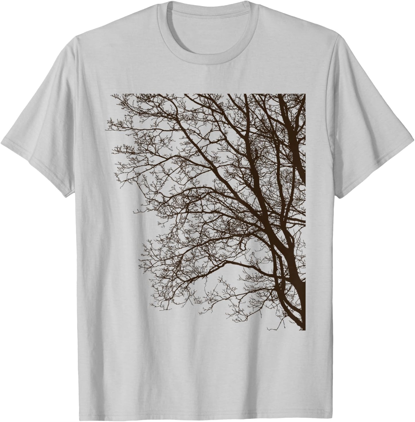 Trees Wildlife Nature Vintage Dark Forest Night -Adults T-Shirt - T-Shirt | Ash