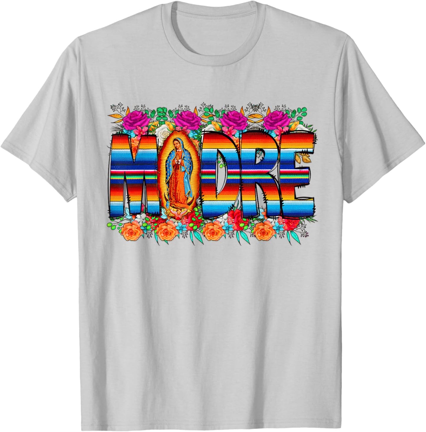 Virgen De Guadalupe Virgin Mary Men Madre T-Shirt - T-Shirt | Ash