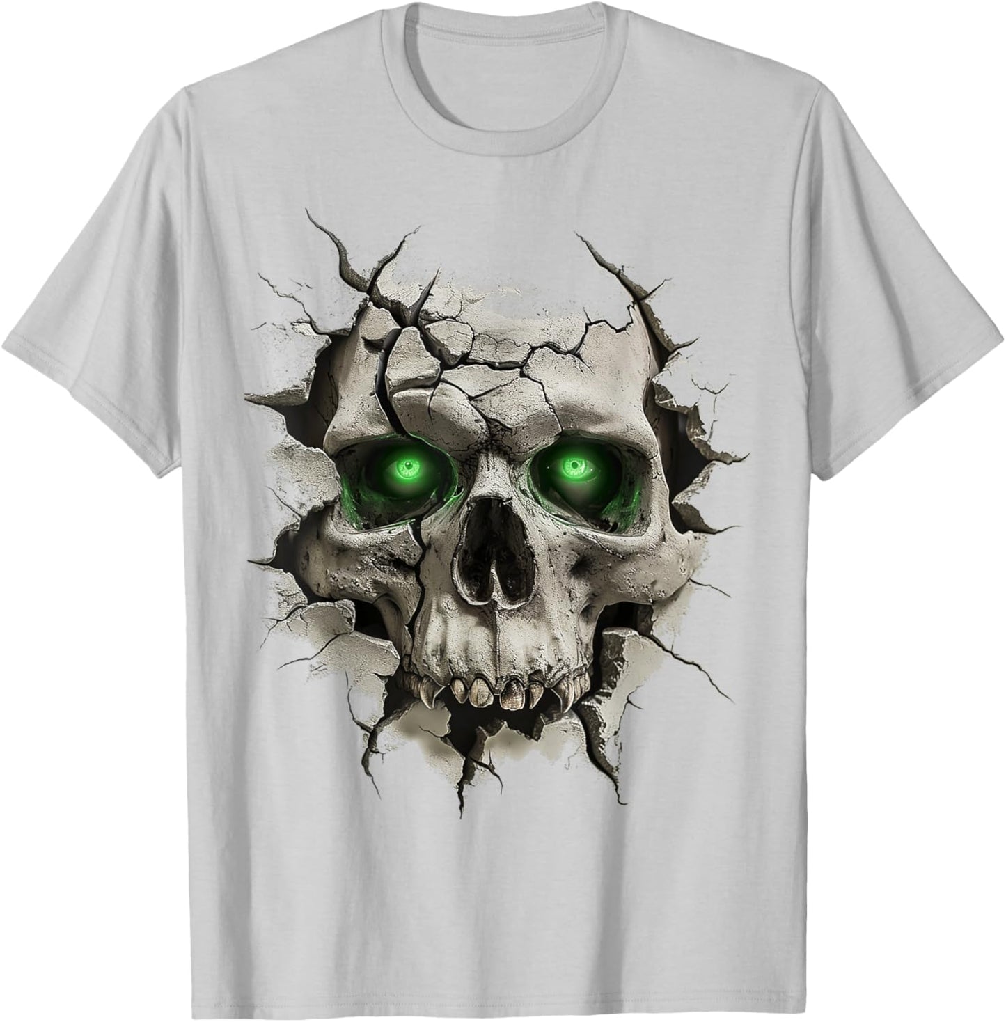 Skull Graphic Art Motif Artwork Skull T-Shirt - T-Shirt | Ash