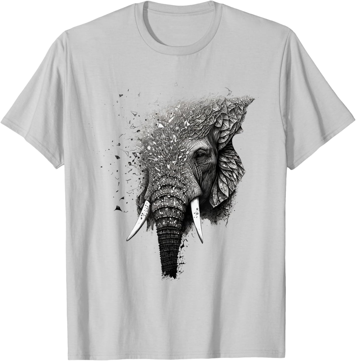 Elephant Drawing Animal Elephant T-Shirt - T-Shirt | Ash