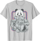 Vintage Retro Panda Shirt Astronaut 70s 80s Panda T-Shirt - T-Shirt | Ash