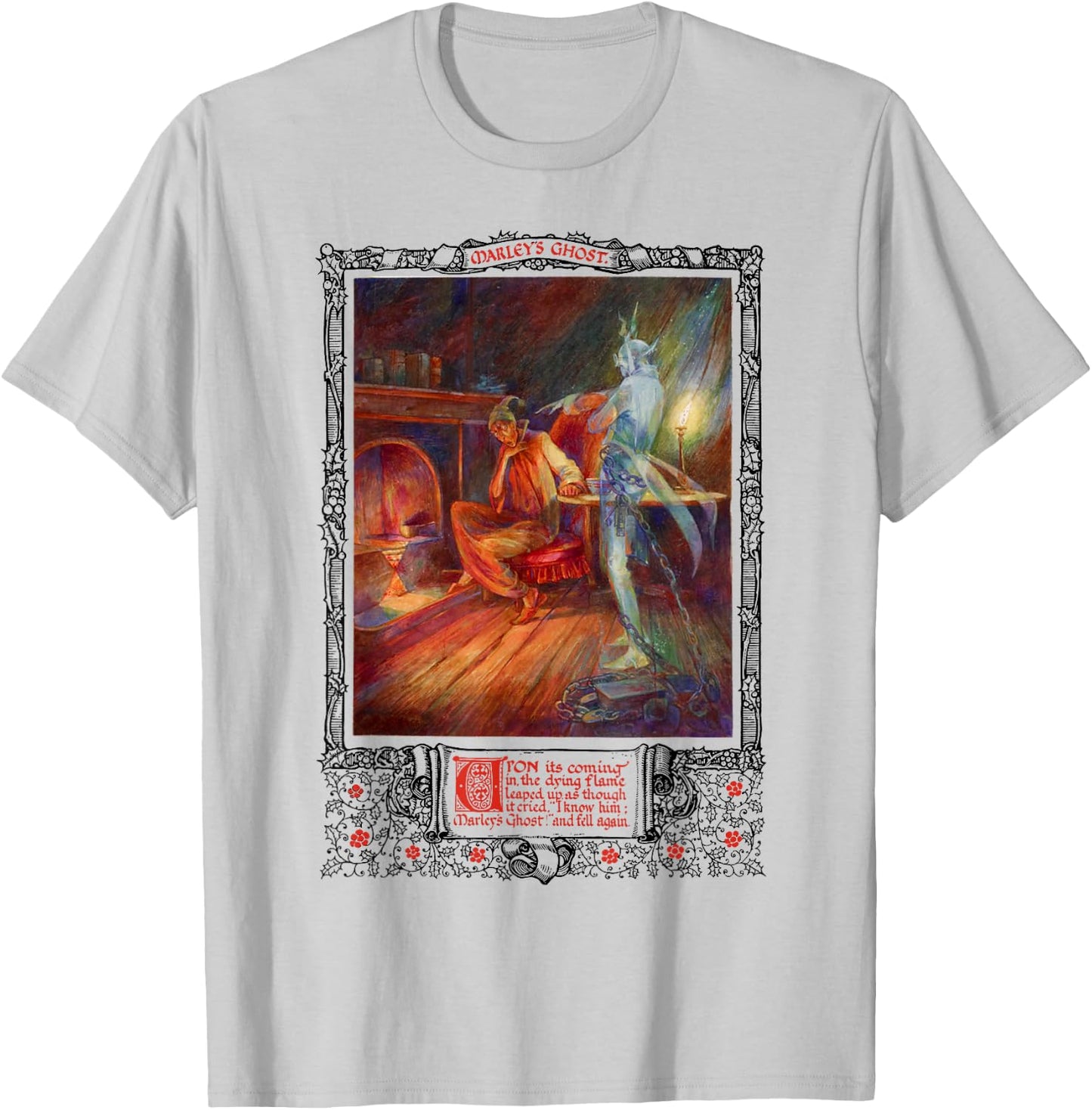 Bah Humbug Scrooge A Christmas Carol Jacob Marley Ghost T-Shirt - T-Shirt | Ash