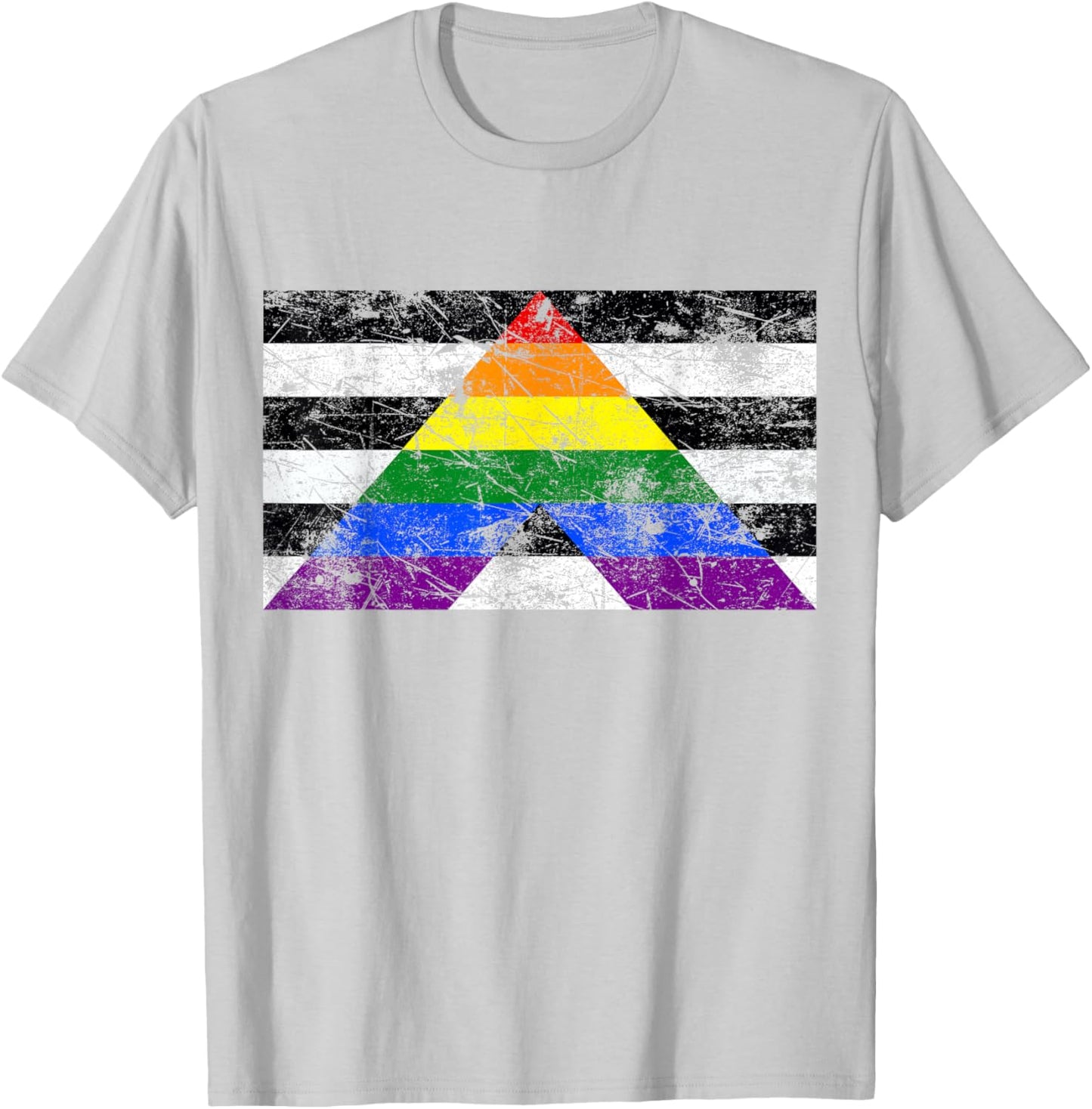 Gerade Ally Flagge T-Shirt - T-Shirt | Ash