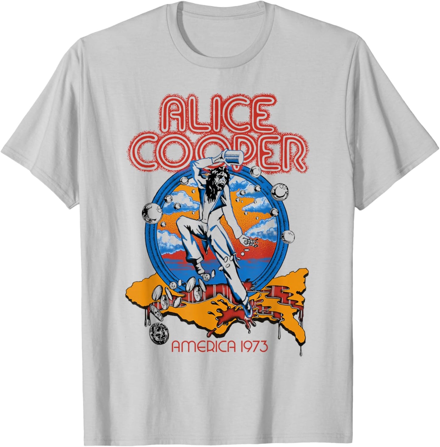 Alice Cooper – America 73 T-Shirt - T-Shirt | Ash