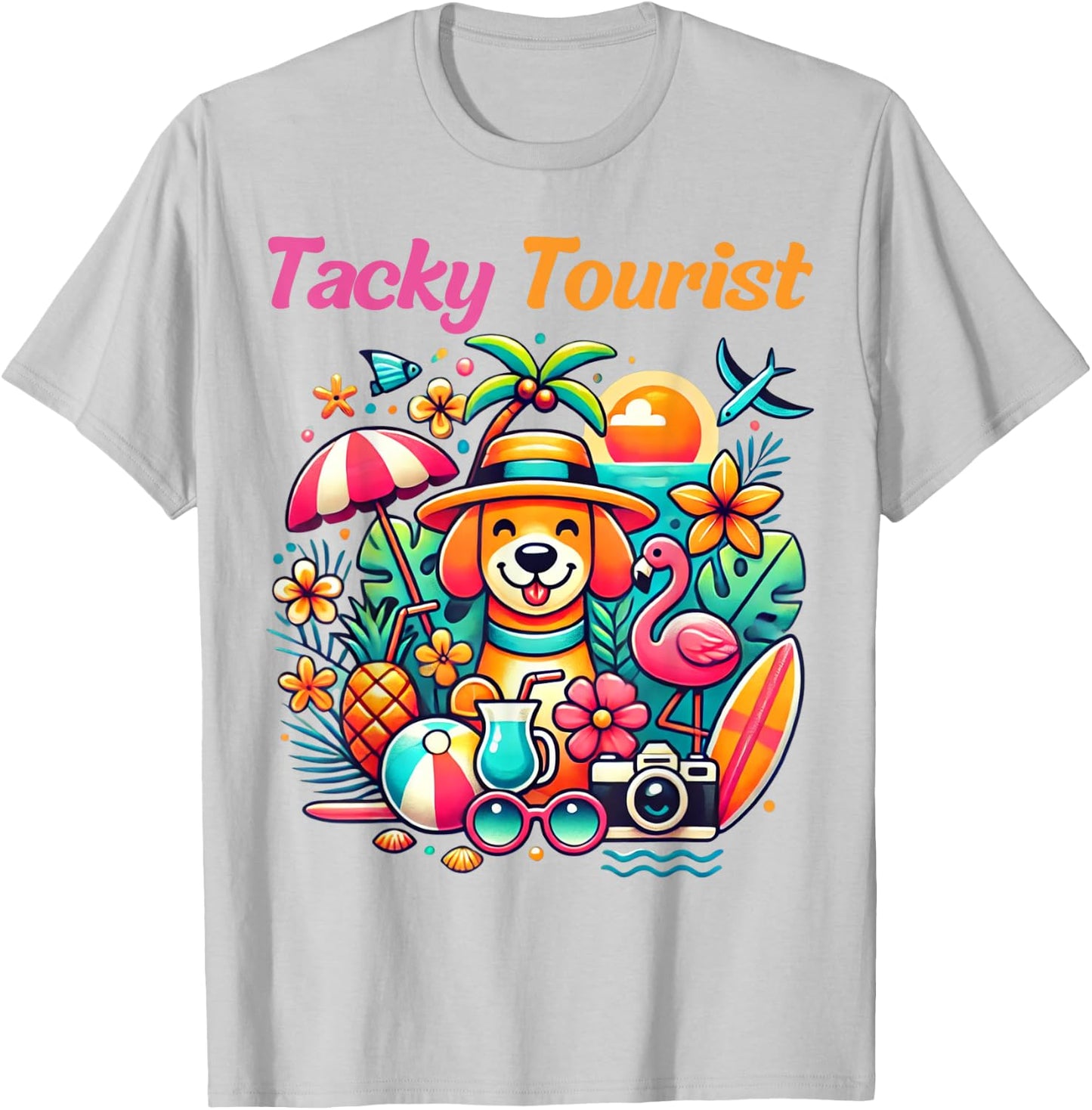 Vacay Tacky Tourist Outfit Wacky Cruise Costume Idea Tacky T-Shirt - T-Shirt | Ash