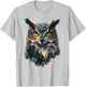 Owl Nature Tree Painting Graphic Animal Art Bird Owl T-Shirt - T-Shirt | Ash