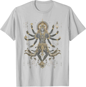 Shiva spiritual hindu god tandava dance yoga meditation T-Shirt - T-Shirt | Ash