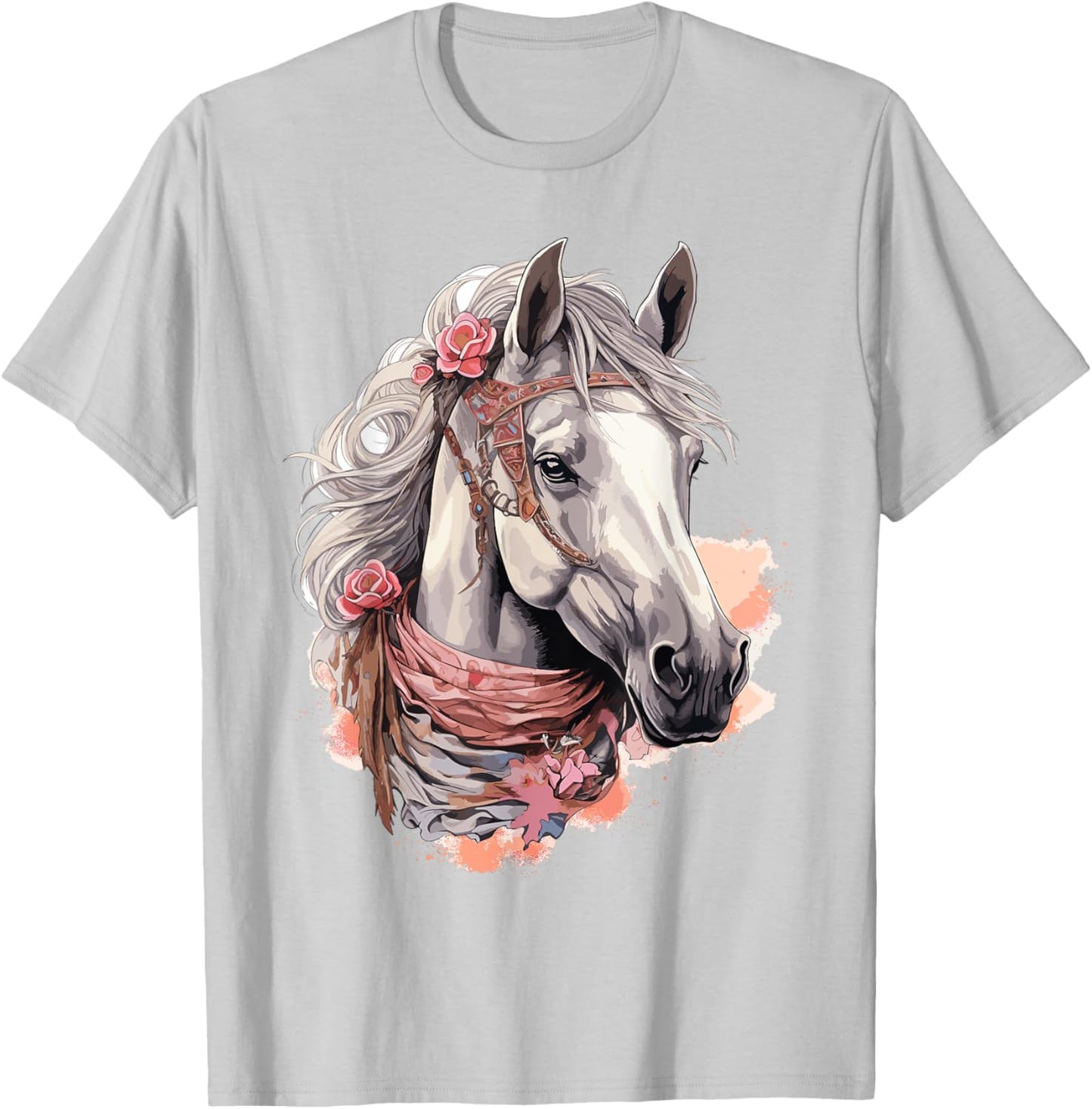 Horse Women Children Girls Riding Horse T-Shirt - T-Shirt | Ash
