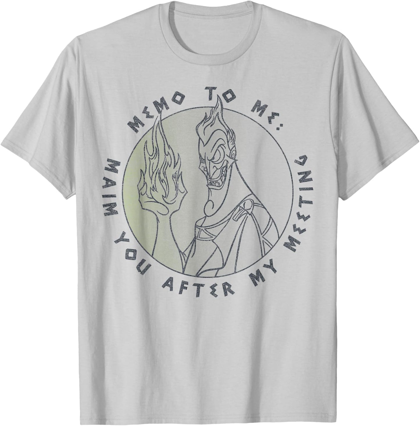 Disney Hercules Hades Memo to Me Maim You After My Meeting T-Shirt - T-Shirt | Ash