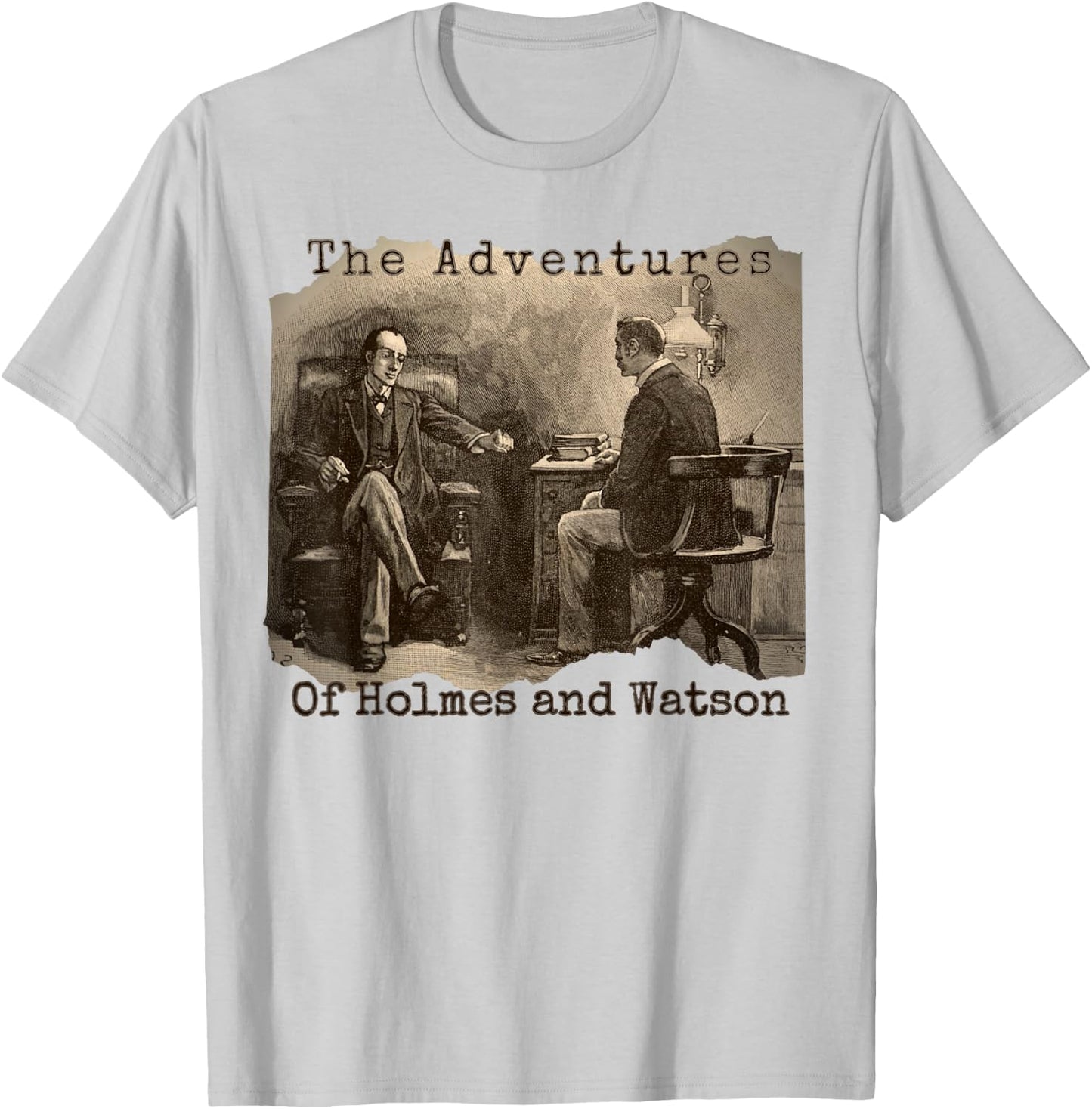 Adventures of Holmes and Watson - Sherlock Holmes Mystery T-Shirt - T-Shirt | Ash