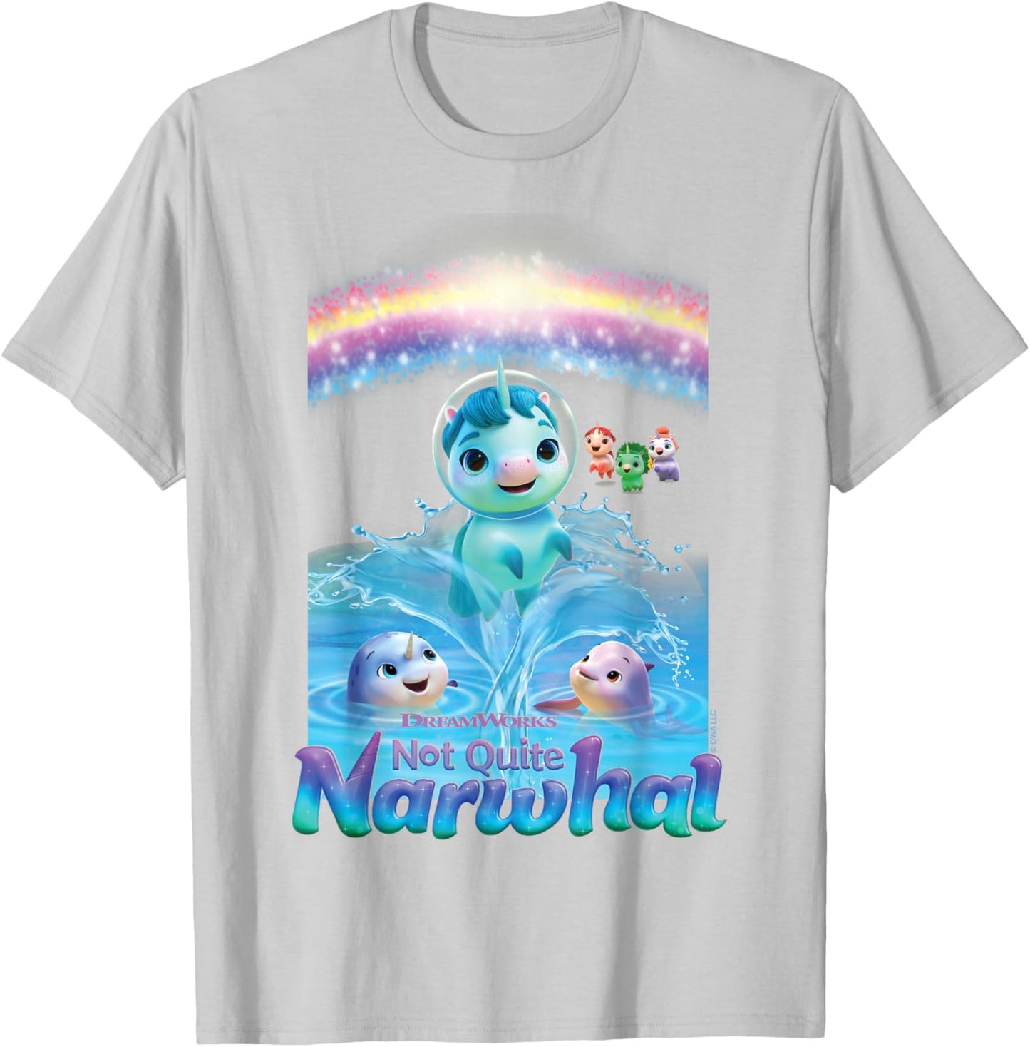 DreamWorks Not Quite Narwhal Jumping T-Shirt - T-Shirt | Ash