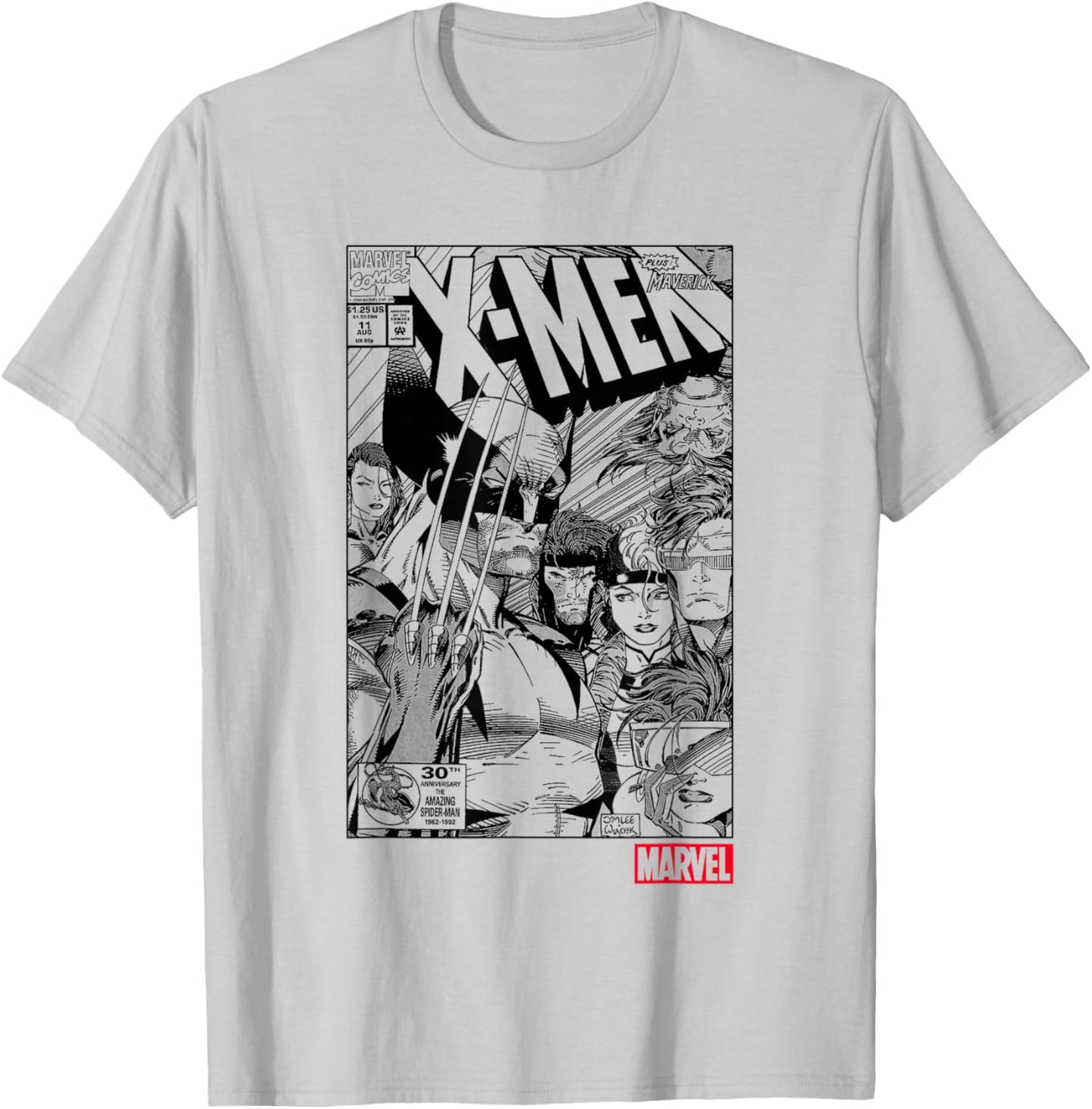 Marvel X-Men Wolverine & Team Retro Comic Cover T-Shirt - T-Shirt | Ash