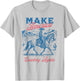 Make America Western Cowboy Again Retro 4th Of July T-Shirt - T-Shirt | Ash