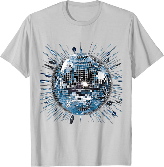 Disco Ball Vintage Retro House discoball Cool Party T-Shirt - T-Shirt | Ash