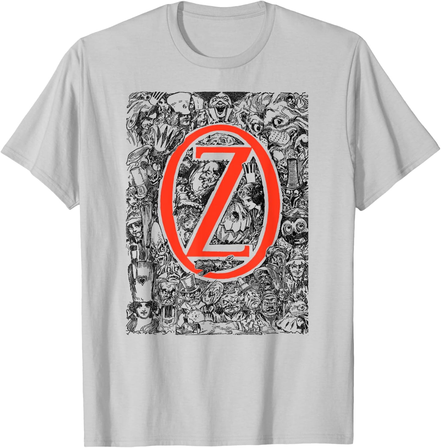 OZ Character Montage Oz Wizard, Lion, Ozma, Jack Pumpkinhead T-Shirt - T-Shirt | Ash
