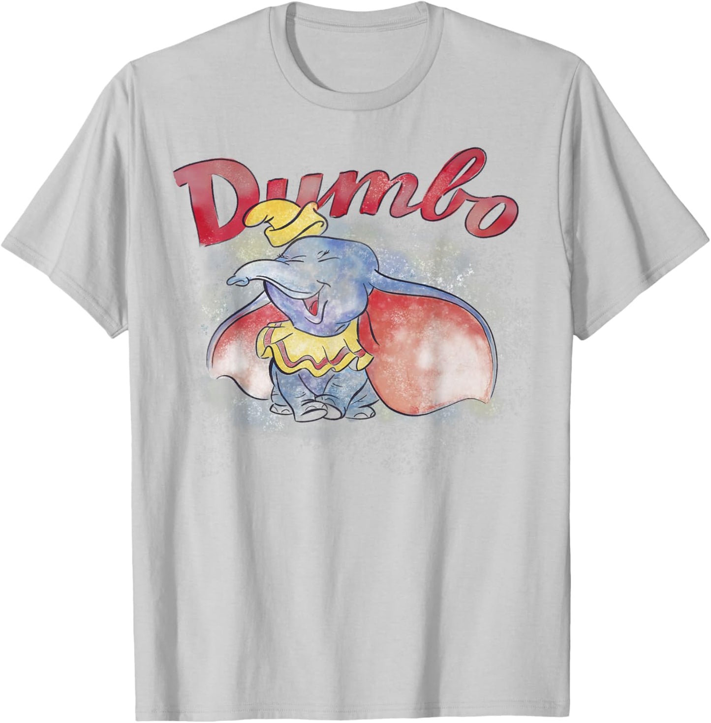 Disney Dumbo Watercolor Portrait T-Shirt - T-Shirt | Ash