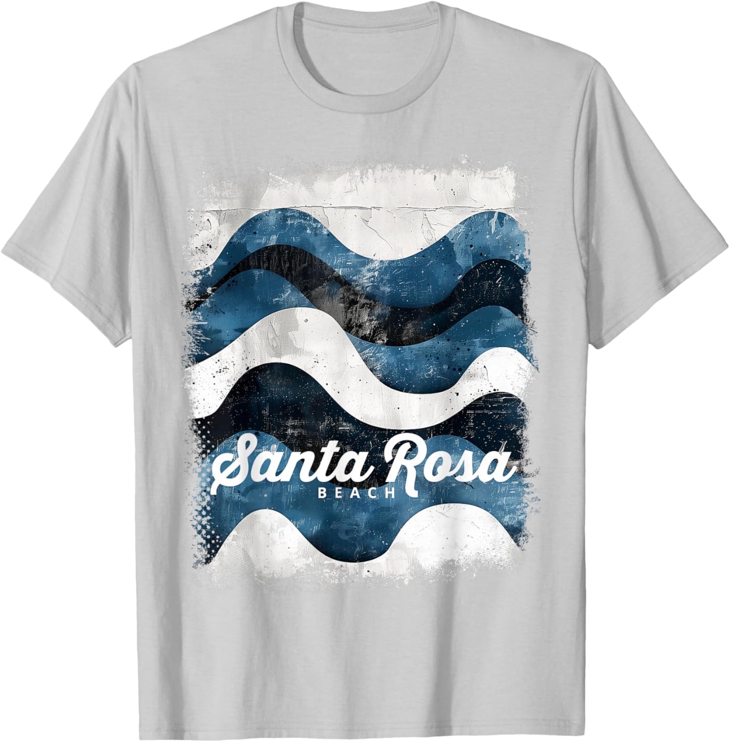 Santa Rosa Beach FL Florida Vintage Surfing Ocean Waves Women T-Shirt - T-Shirt | Ash