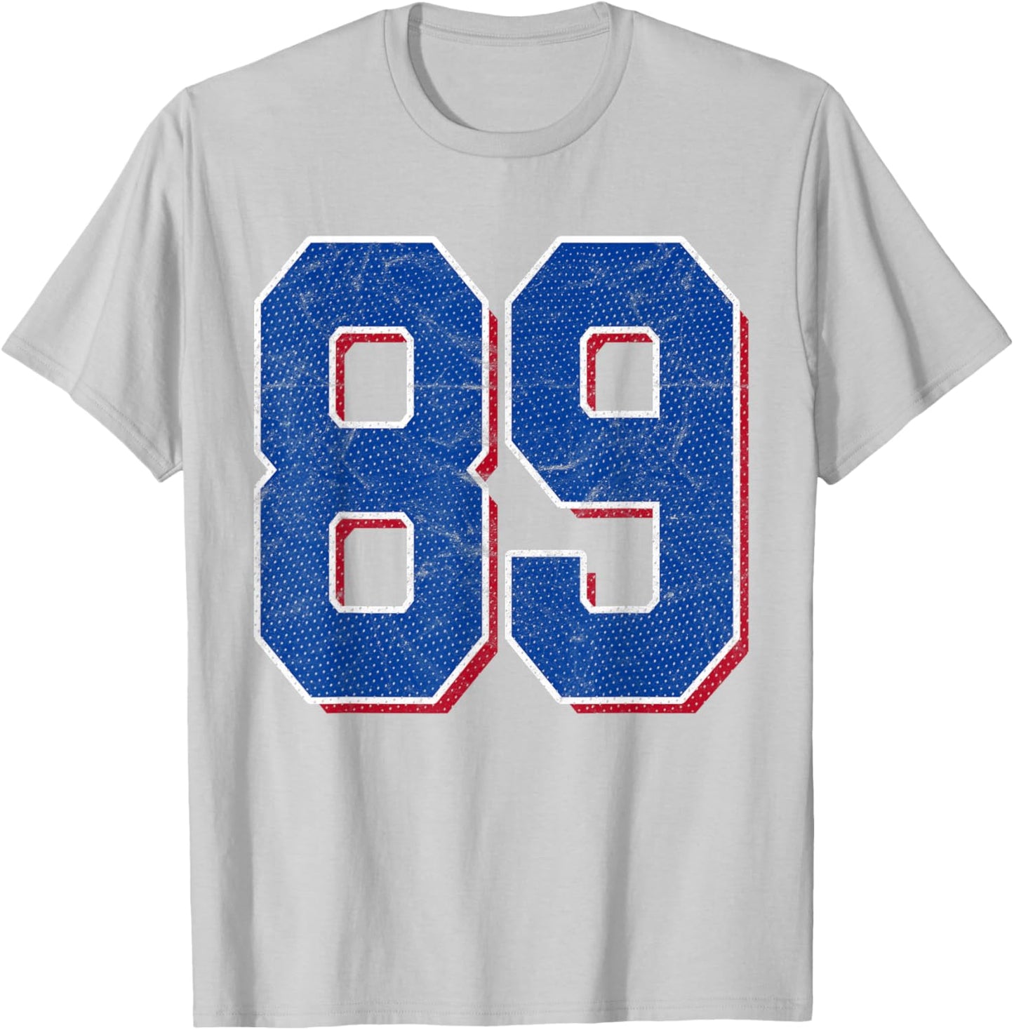 Number 89 Numbered Uniform Sports Team Jersey 89th Birthday T-Shirt - T-Shirt | Ash