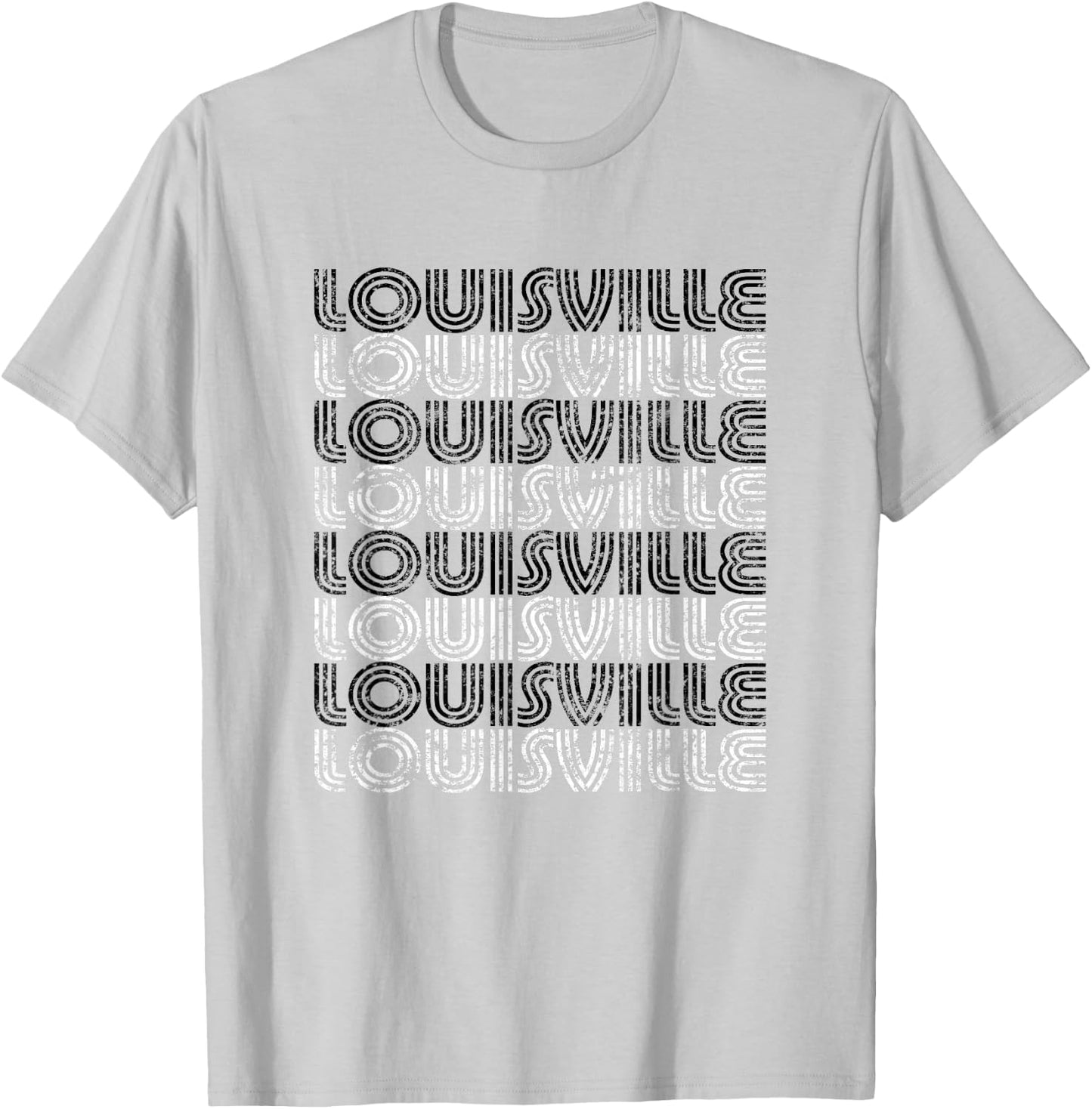 Louisville Kentucky Retro Vintage Weathered T-Shirt - T-Shirt | Ash