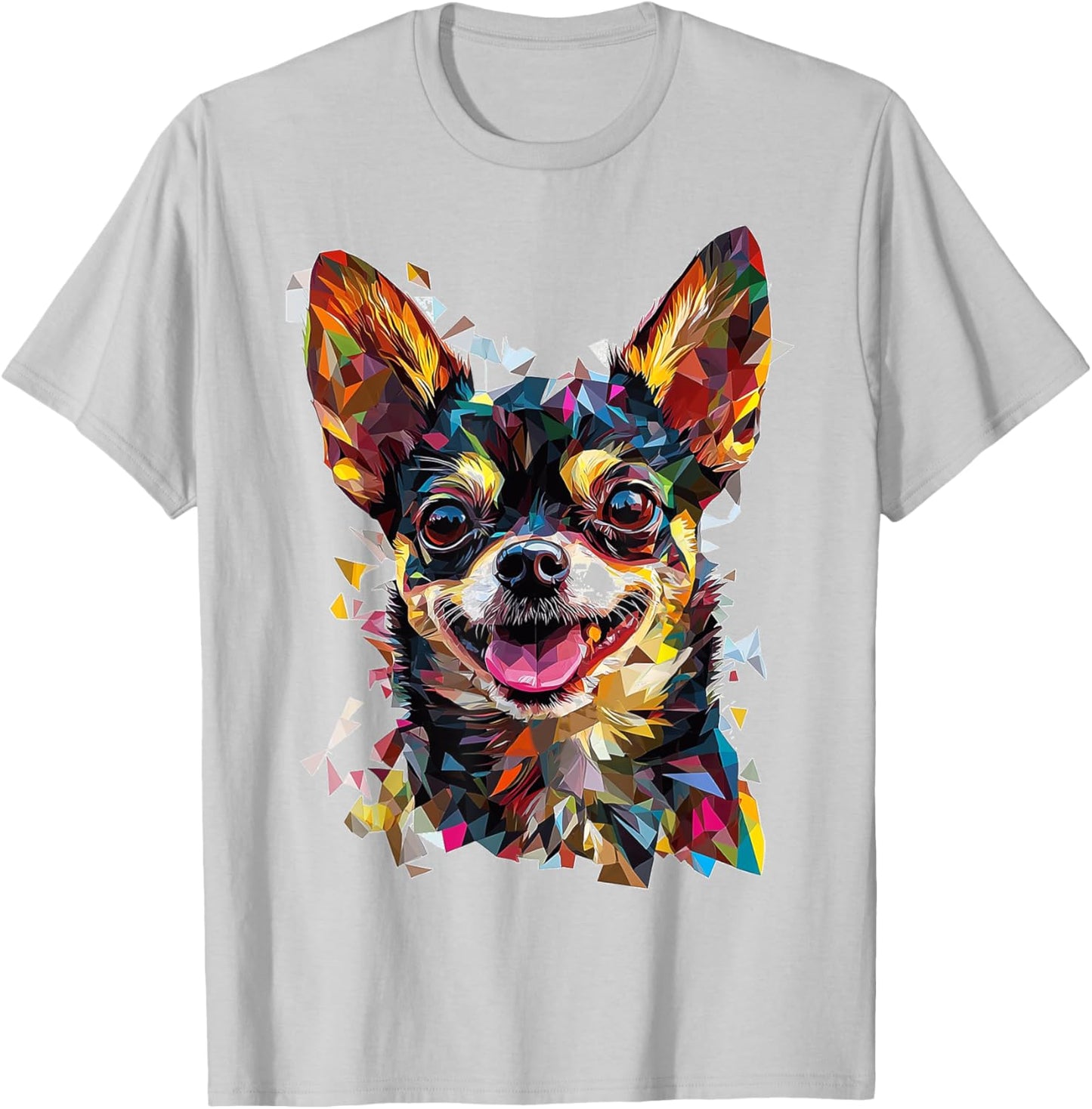 Chihuahua Dog Motif Pet Artwork Chihuahua Men Women Kids T-Shirt - T-Shirt | Ash