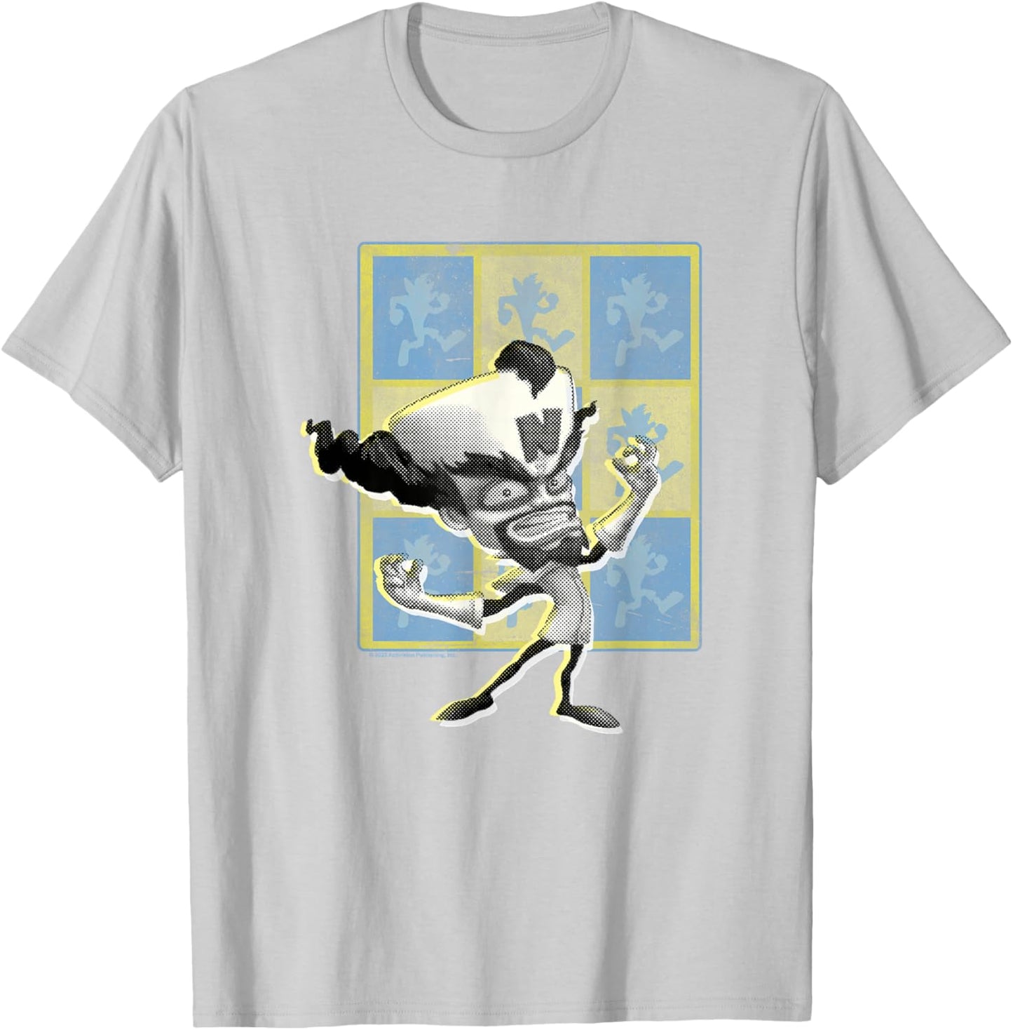 Crash Bandicoot Retro Checkerboard Dr. Neo Cortex Poster T-Shirt - T-Shirt | Ash