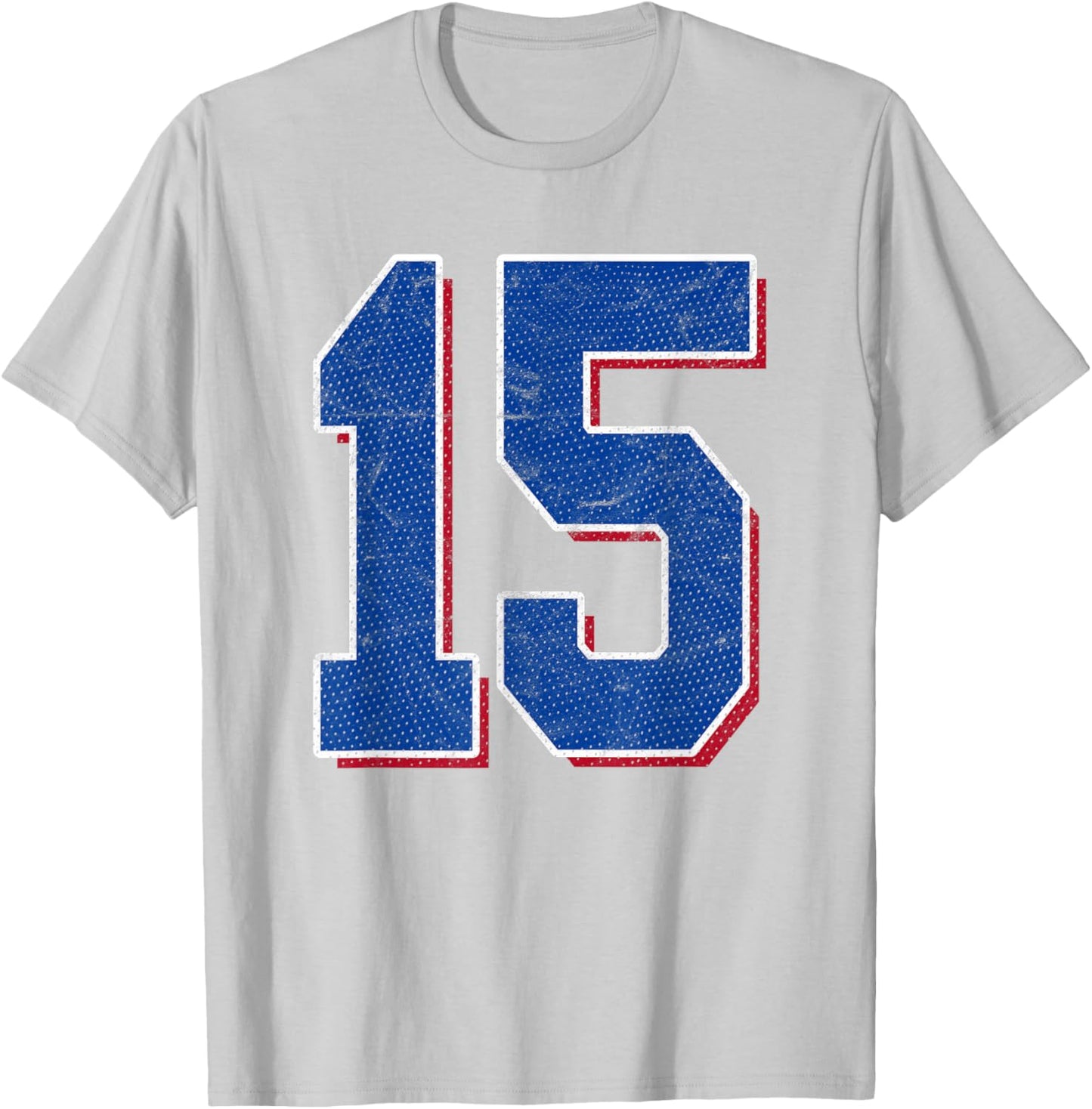 Number 15 Numbered Uniform Sports Team Jersey 15th Birthday T-Shirt - T-Shirt | Ash