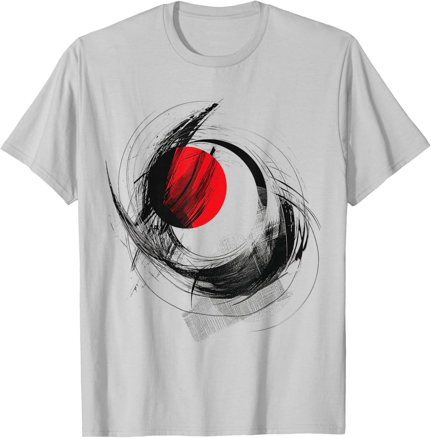 Art Geometric Abstract Graphic Drawing Motif Art T-Shirt - T-Shirt | Ash